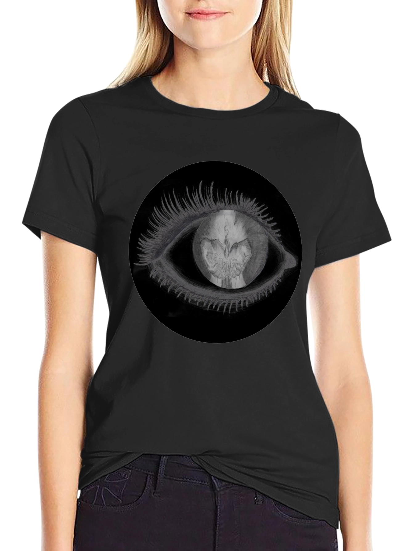 Black Eye See You T-Shirt - Black Graphic Tee view 2