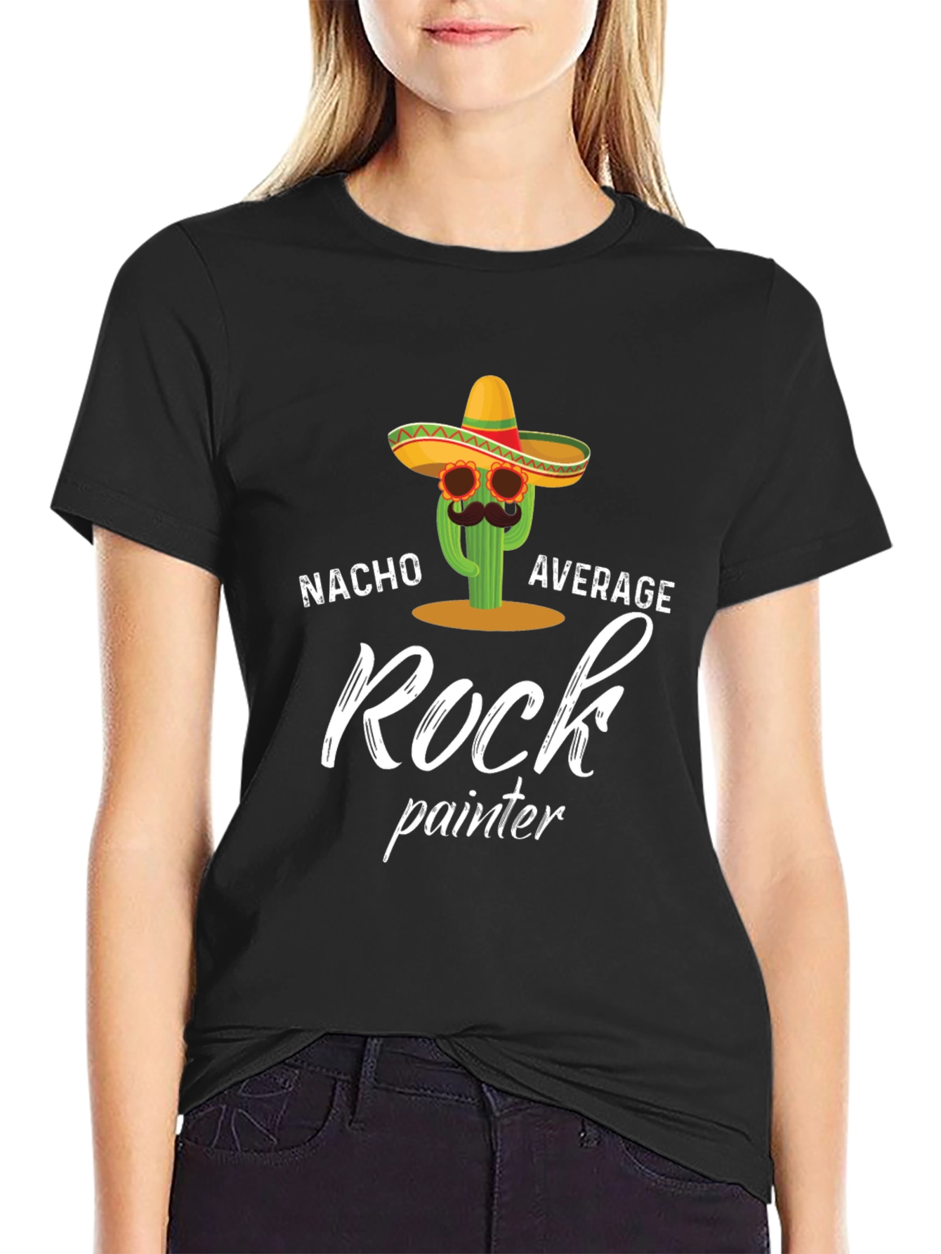 Black Nacho Average Rock Painter T-Shirt view 2
