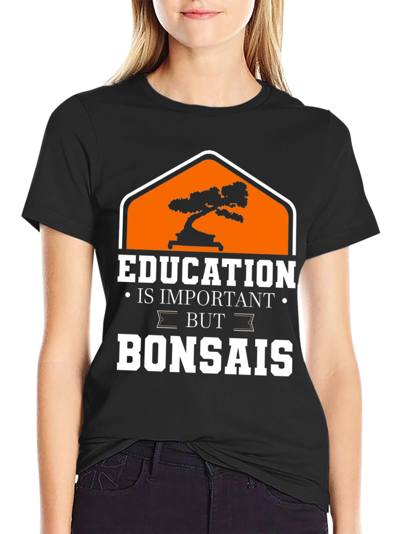 Black Education Bonsai Graphic T-Shirt view 2