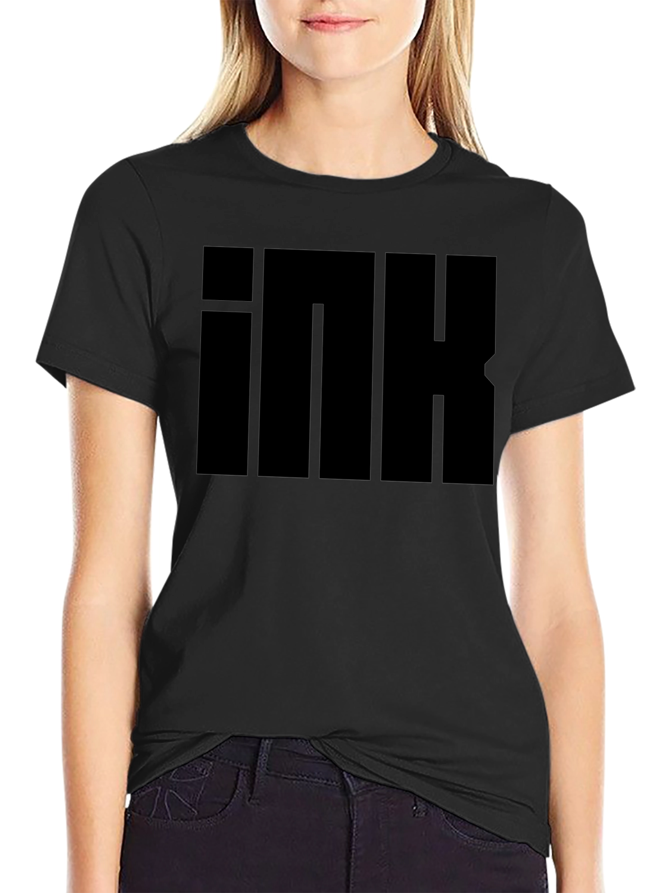 Black Bold Black "INK" Graphic Tee view 2