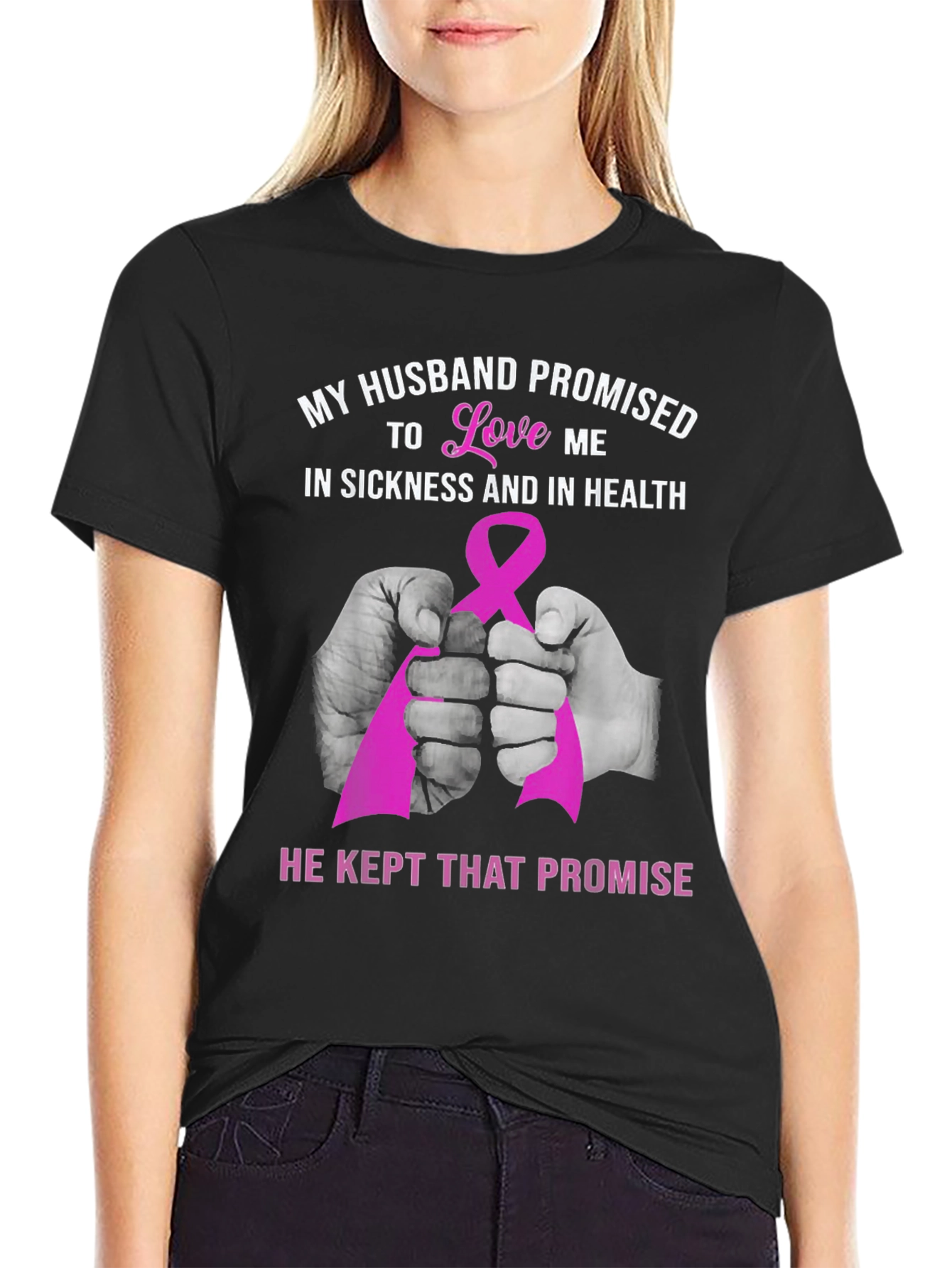 Black Husband Promise T-Shirt - Love & Support Tee view 2
