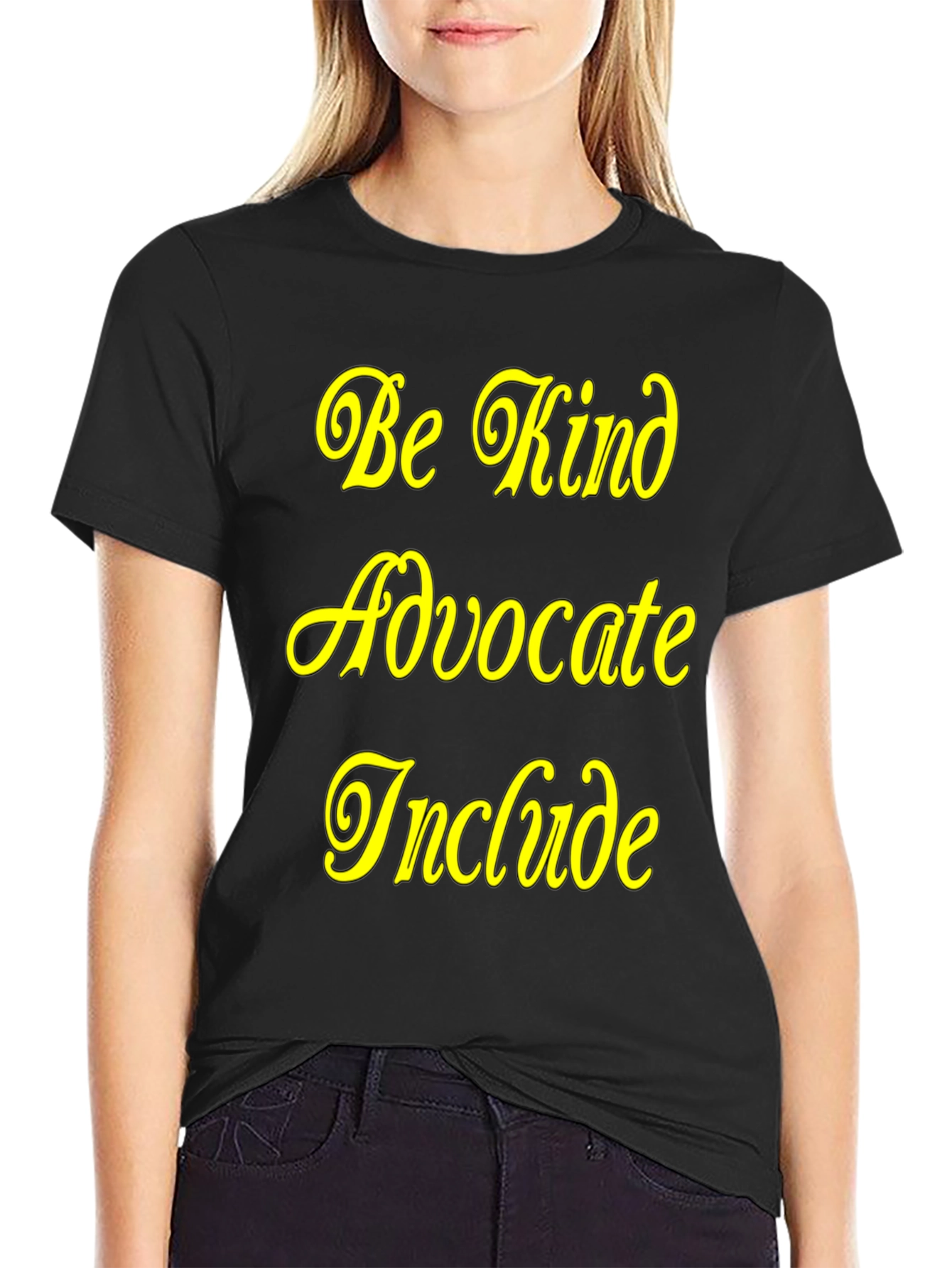 Black Be Kind Advocate Include Black T-Shirt view 2
