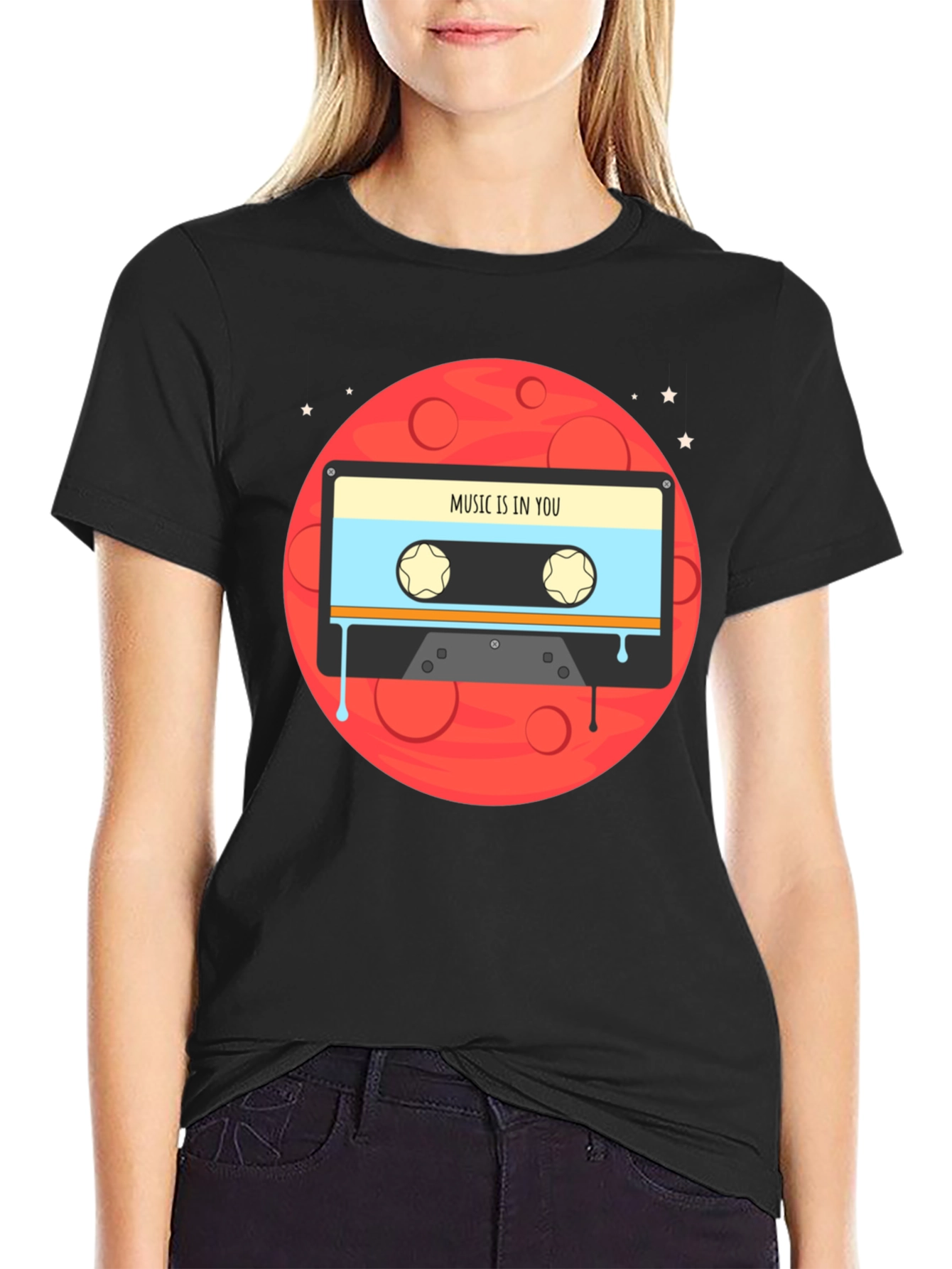 Black Music In You Cassette Graphic Tee view 2