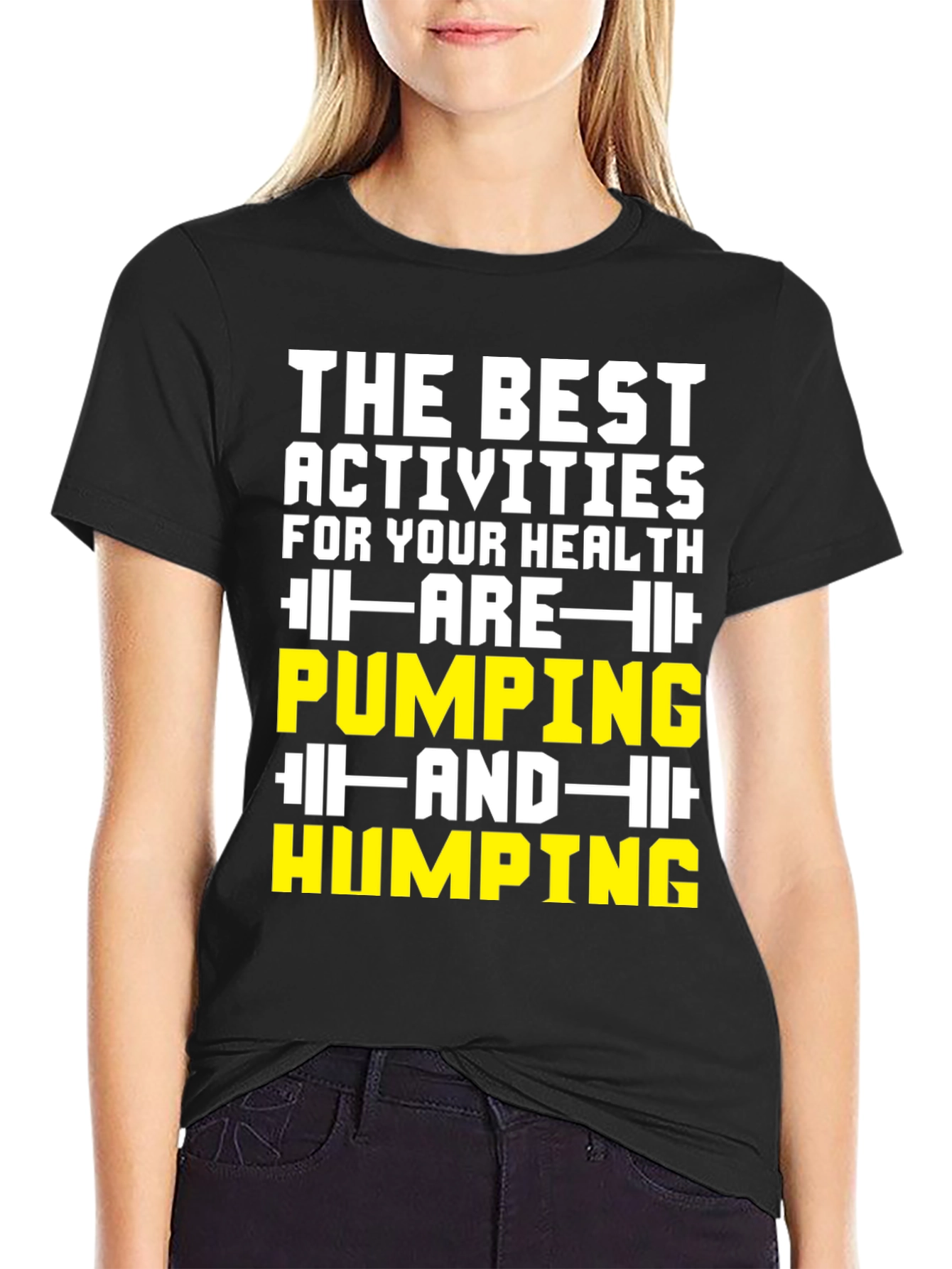 Black Funny Gym Humor T-Shirt view 2