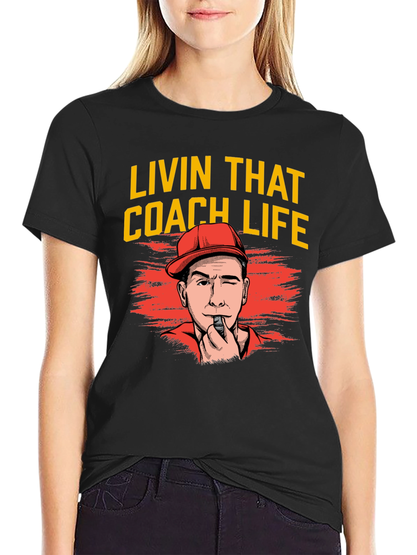 Black Livin That Coach Life T-Shirt view 2