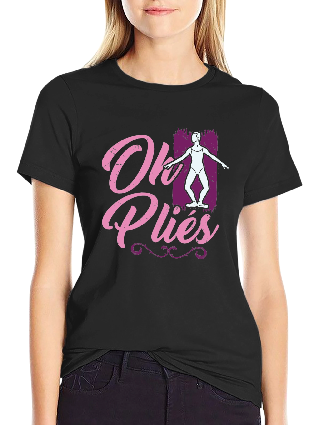 Black Oh Pliés Ballet T-Shirt - Dance Apparel view 2