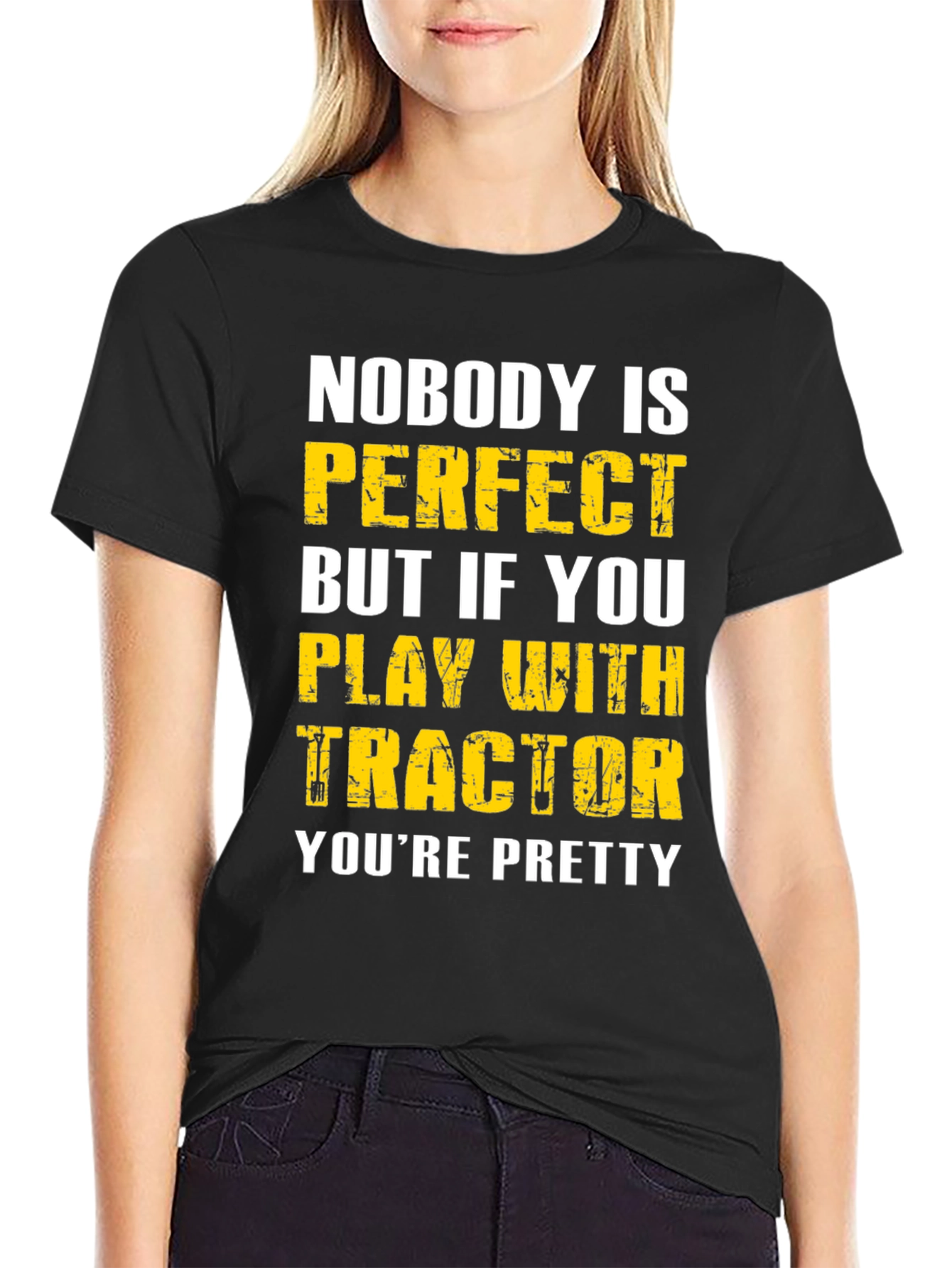 Funny Tractor T-Shirt - Nobody is Perfect - 2