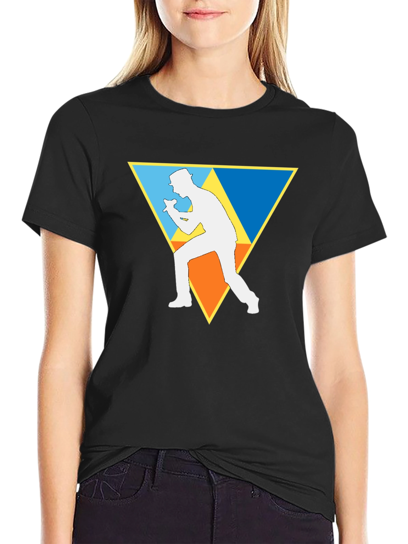 Black Retro Singer Graphic Tee - Stylish Casual Wear view 2