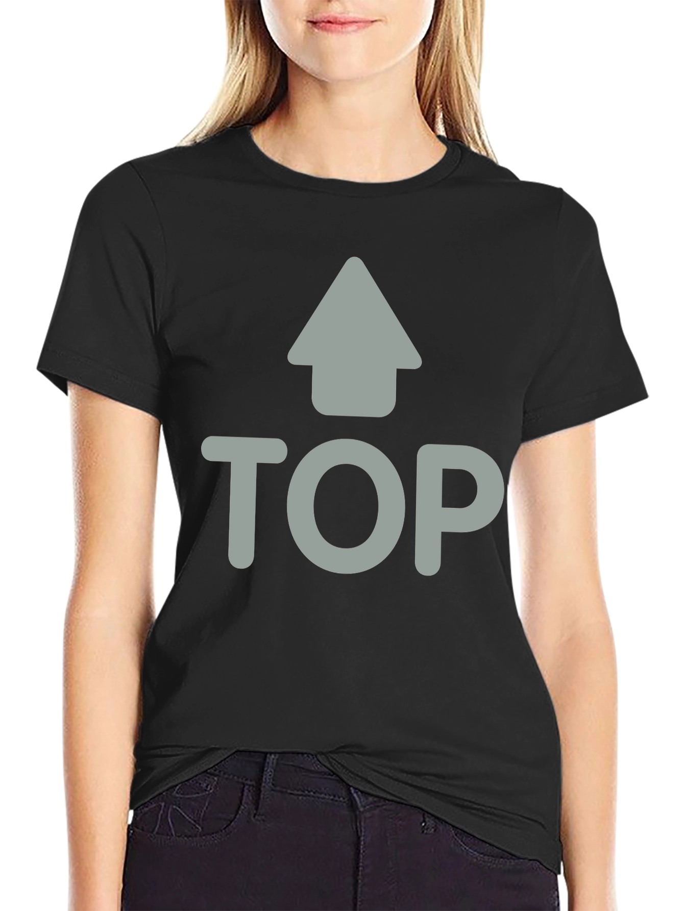 Black Black T-Shirt - Top Design view 2