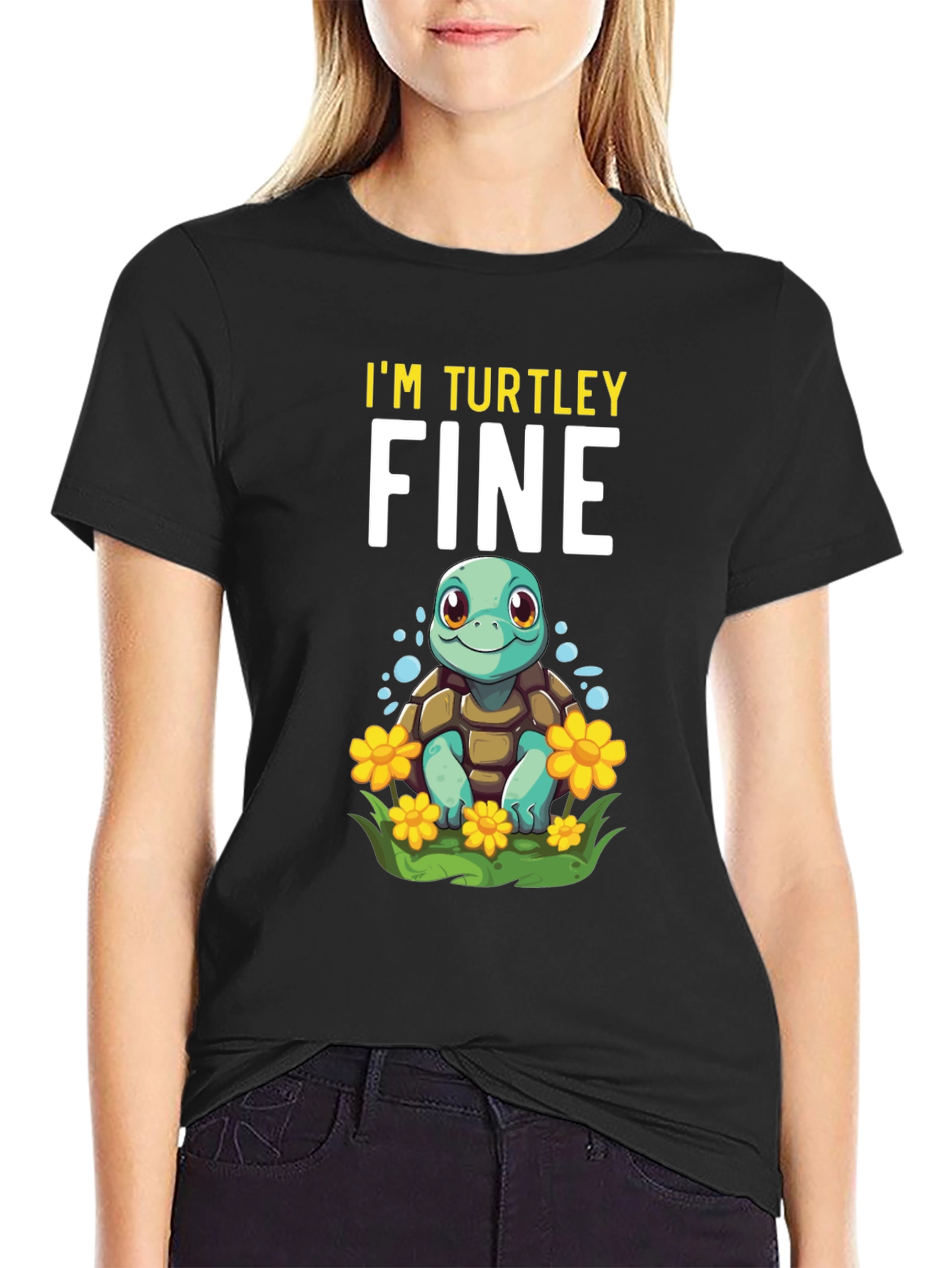Black I'm Turley Fine Turtle T-Shirt view 2