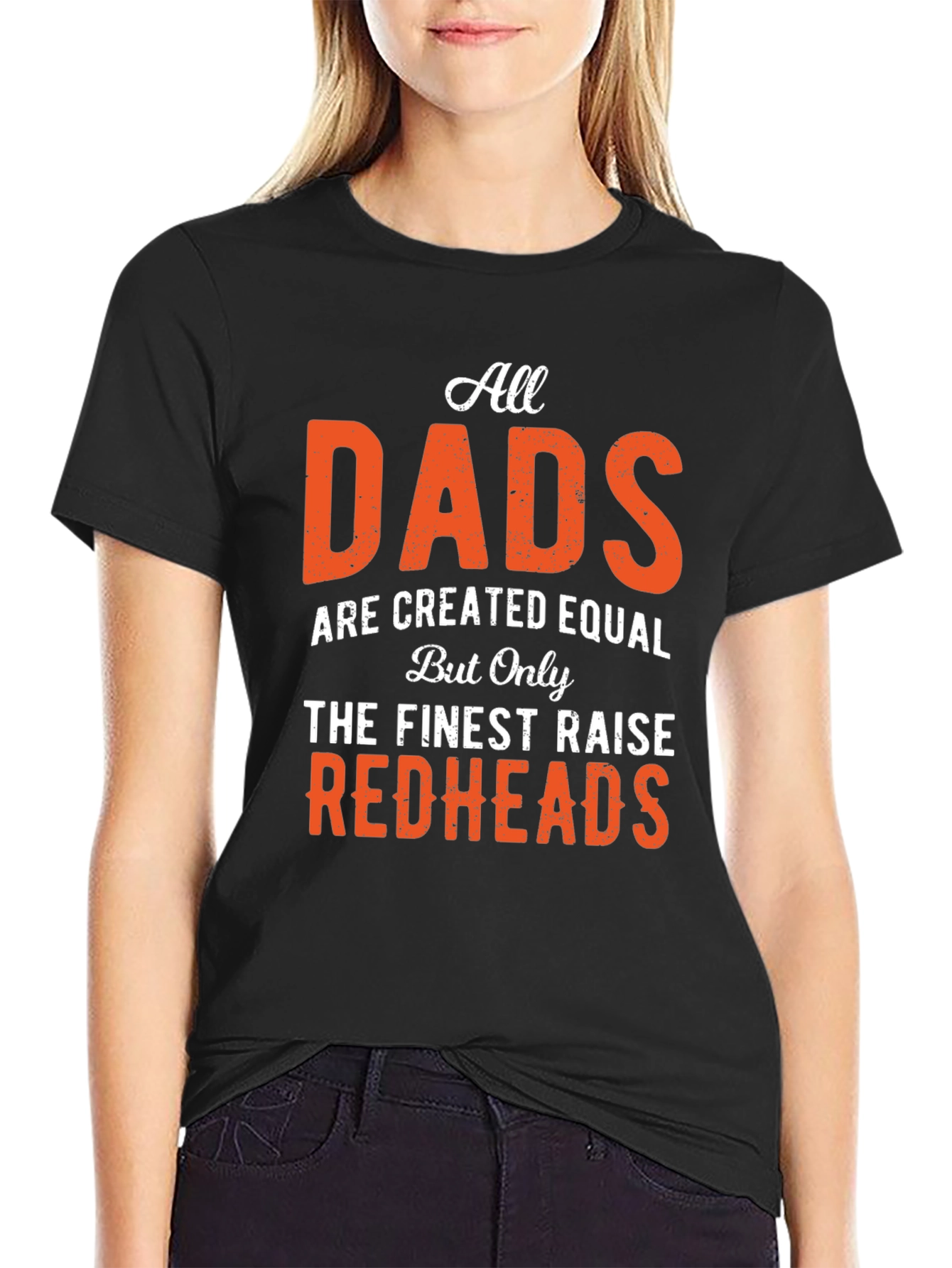 Black All Dads are Created Equal T-Shirt view 2