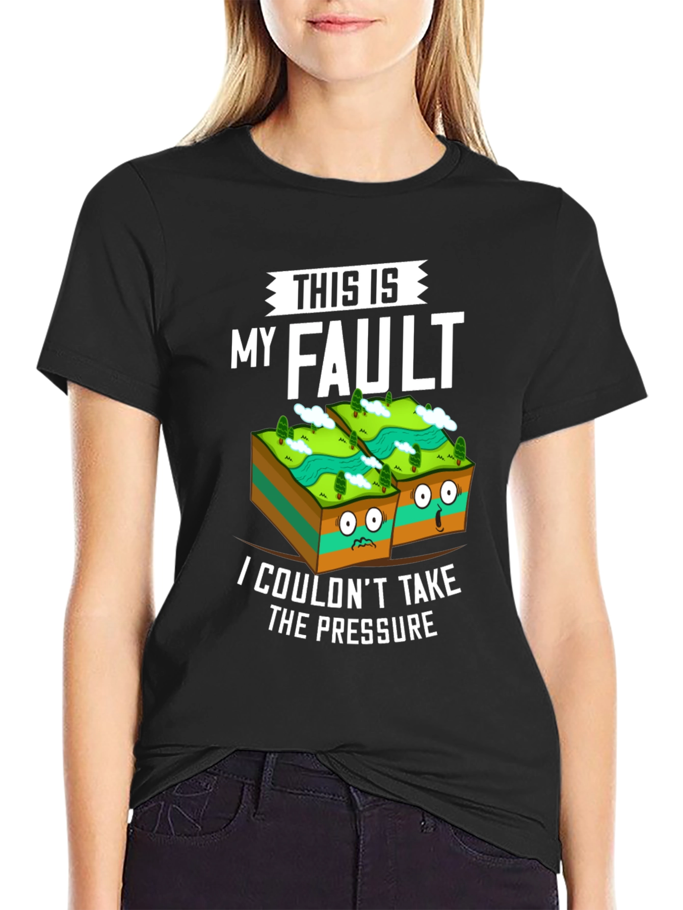 Black This Is My Fault Funny Geology T-Shirt view 2