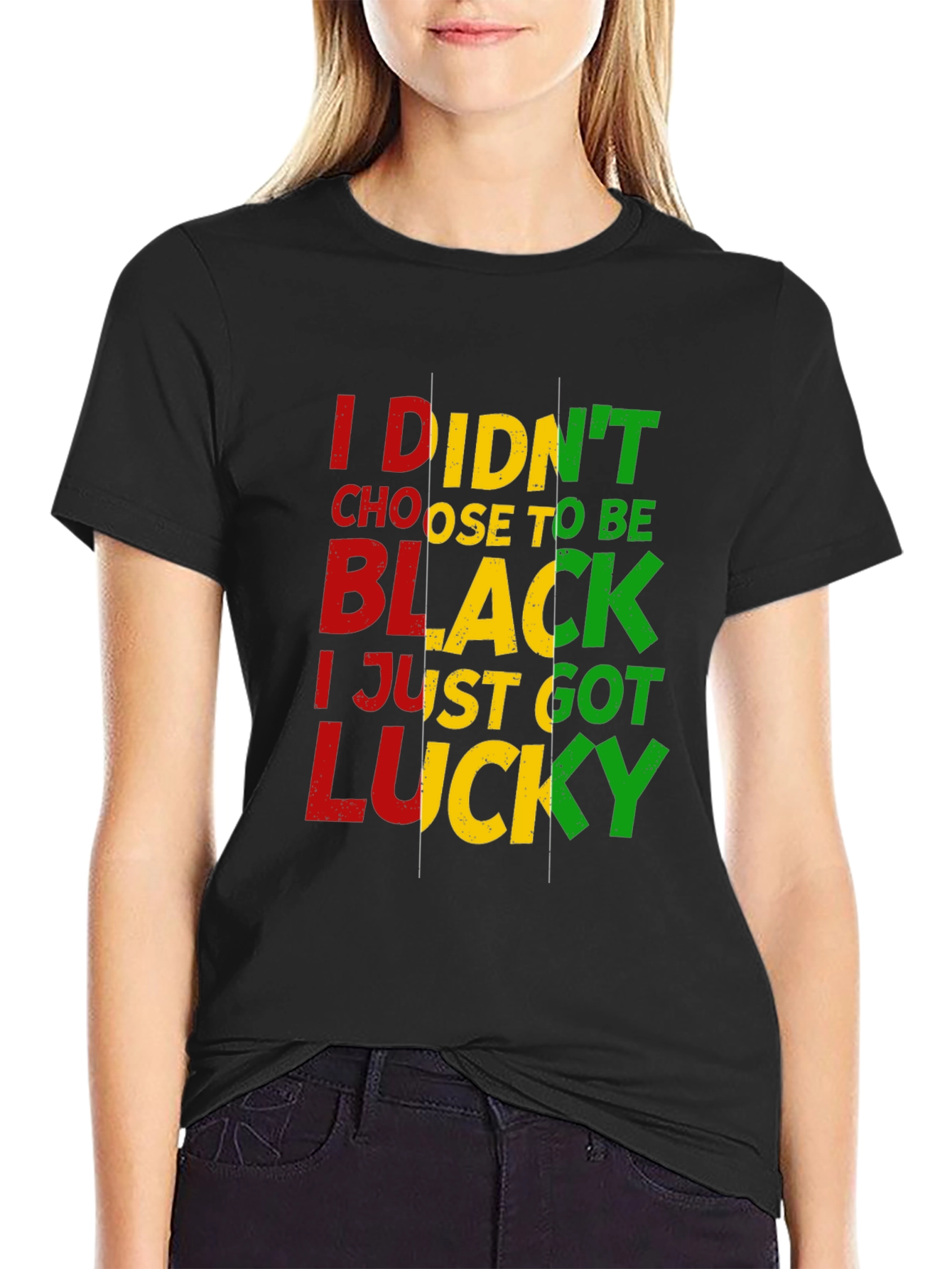 Black Lucky Black T-Shirt view 2