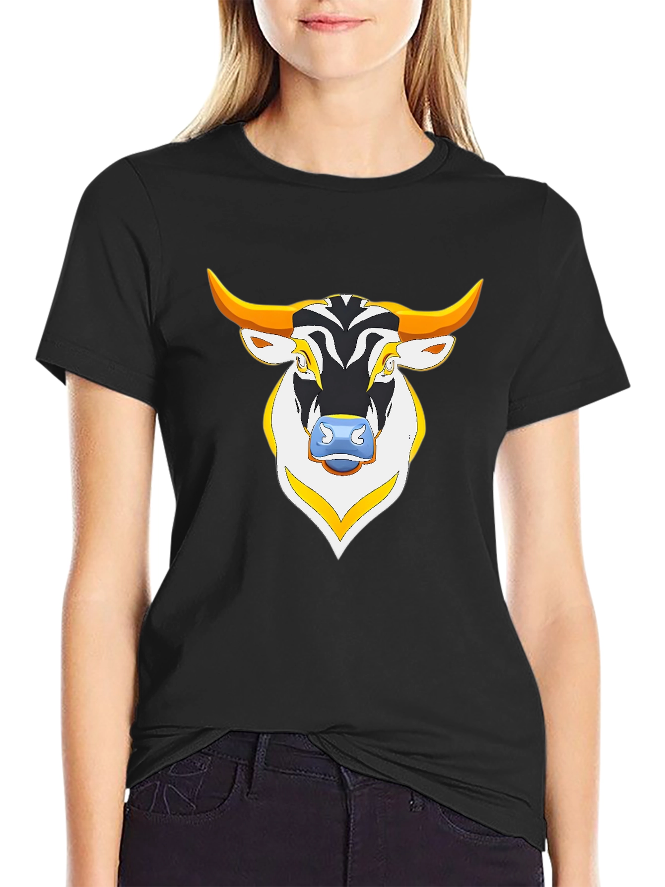 Black Bull Graphic Black T-Shirt view 2
