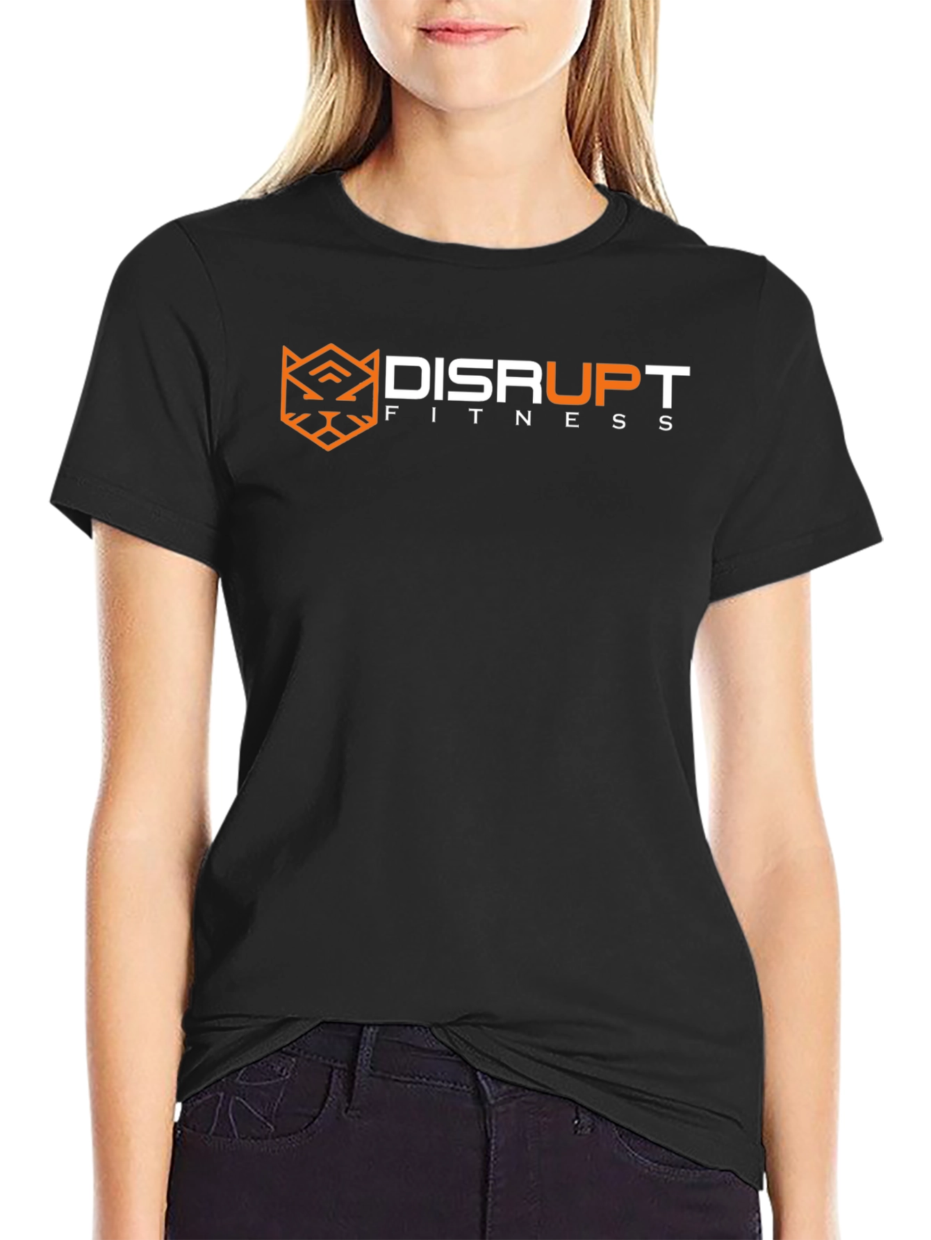 Black Disrupt Fitness Black Graphic T-Shirt view 2