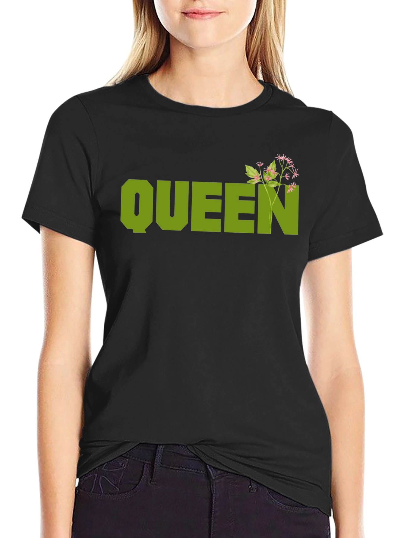 Black Queen Graphic Tee - Stylish Black T-Shirt view 2