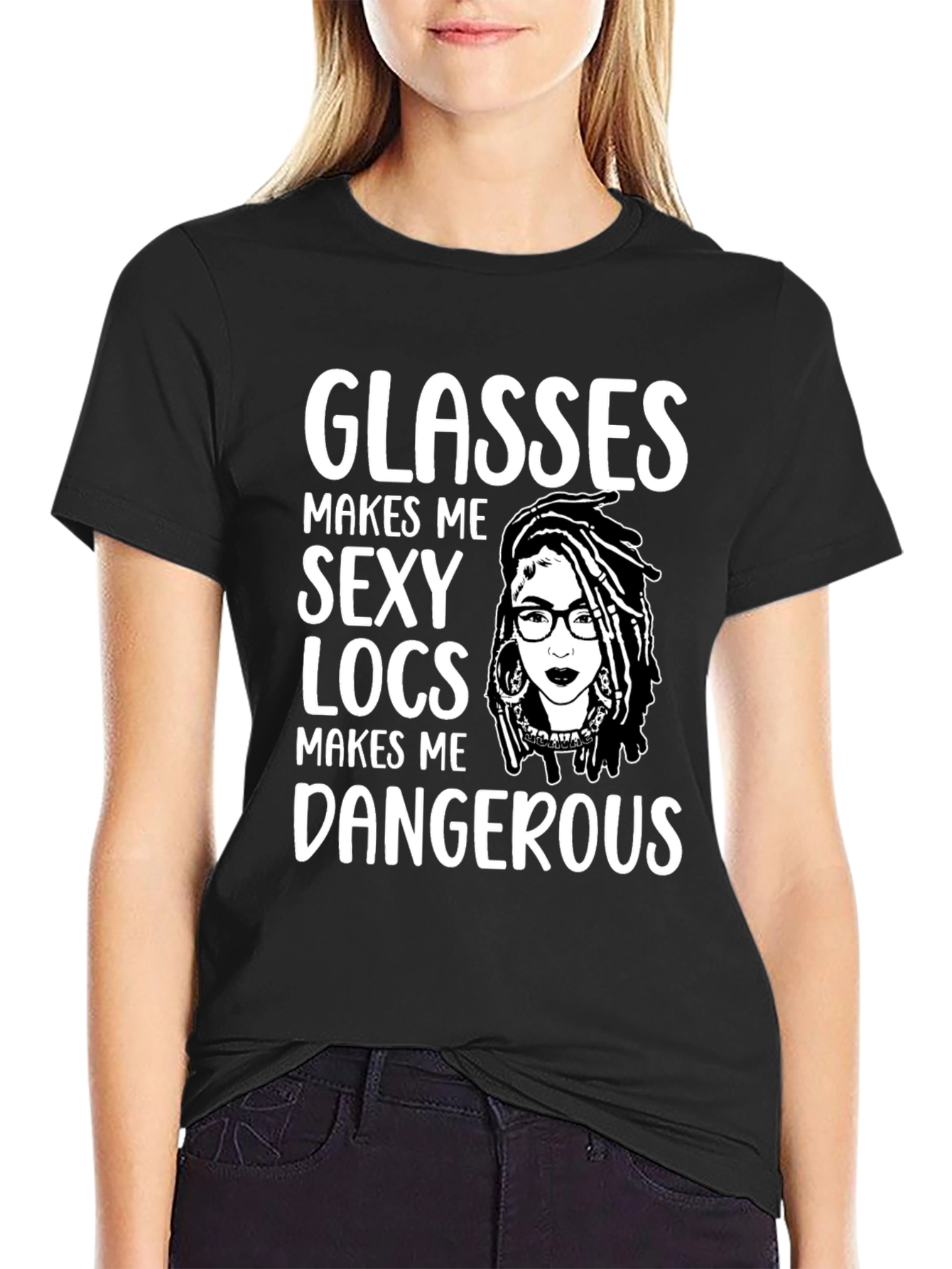 Glasses Locs Dangerous Graphic Tee - 2
