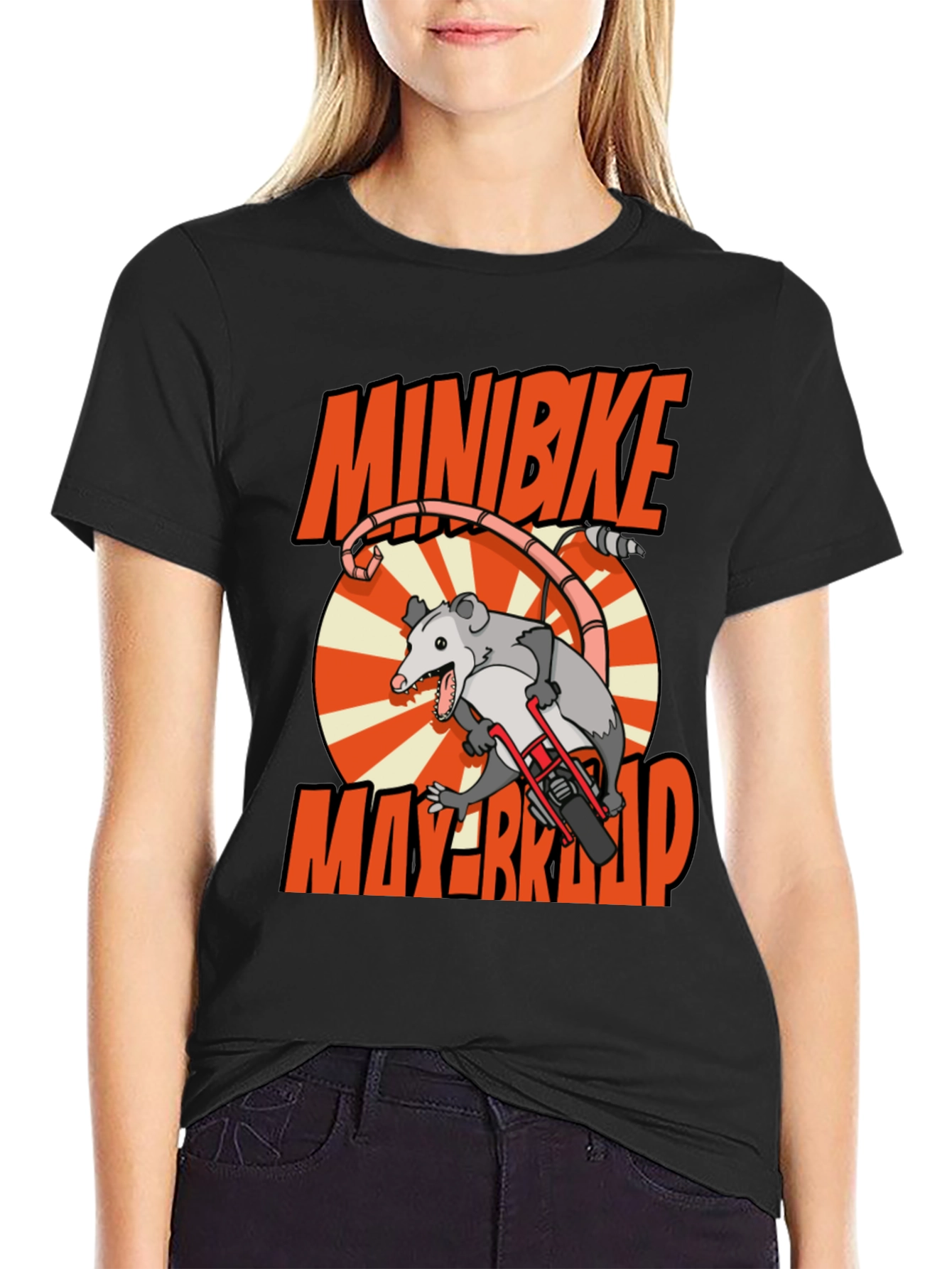 Black Minibike Mayhem Graphic Tee view 2