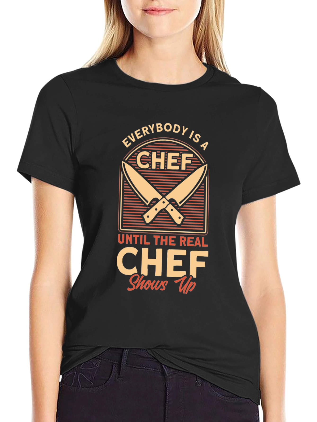 Black Everybody Is A Chef T-Shirt view 2