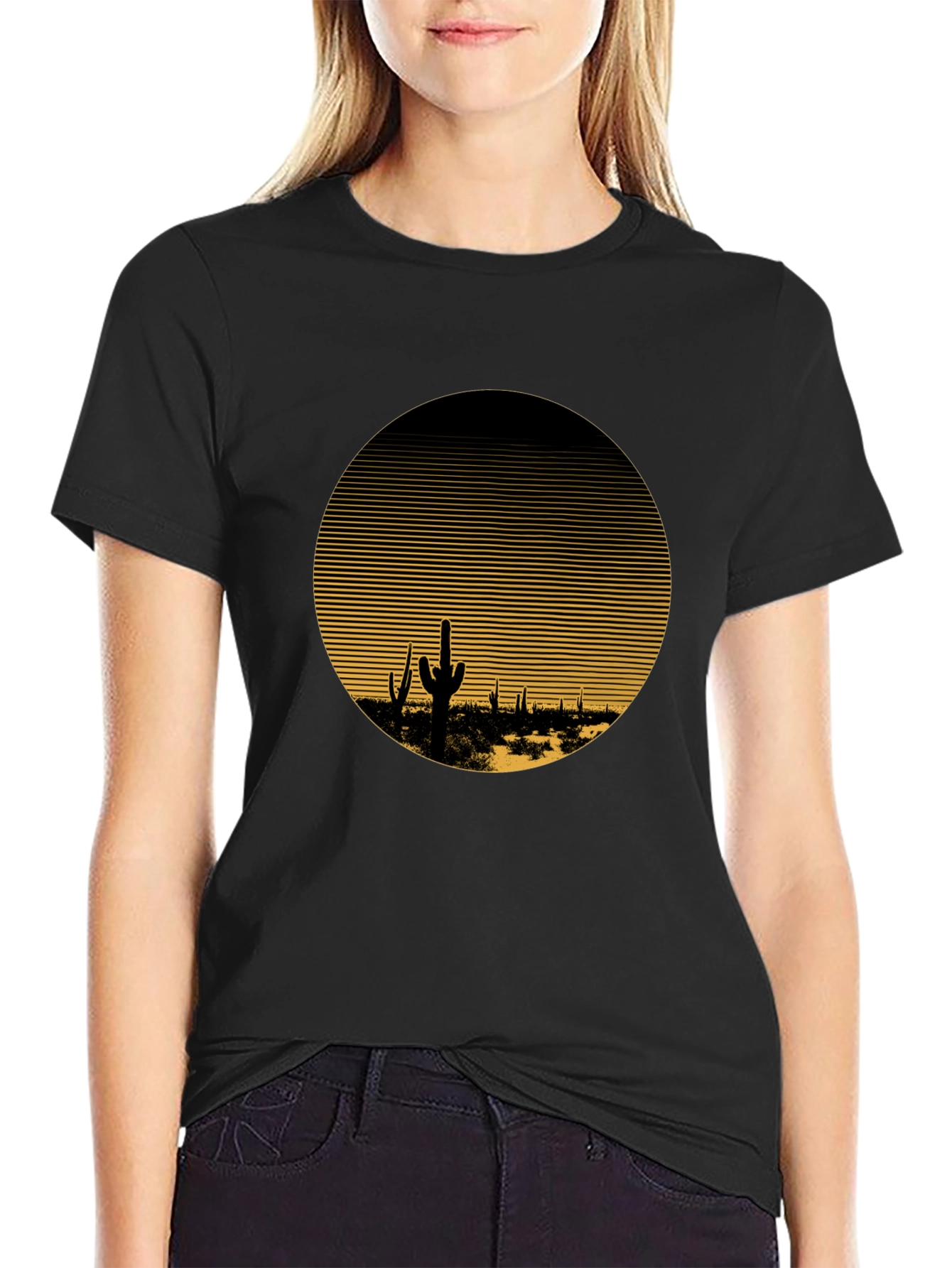 Black Desert Horizon Graphic Tee - Retro Style view 2