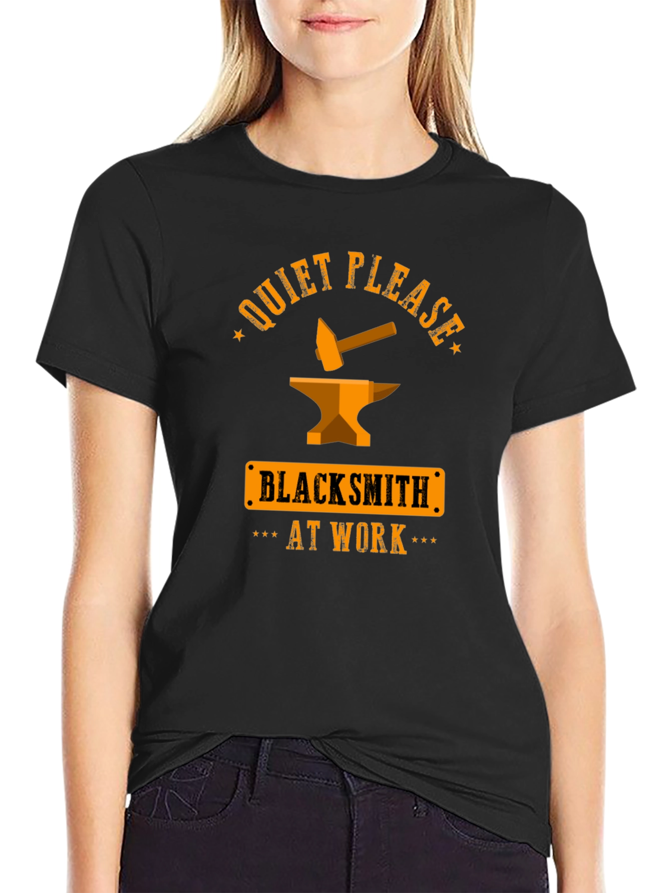 Black Blacksmith at Work T-Shirt view 2