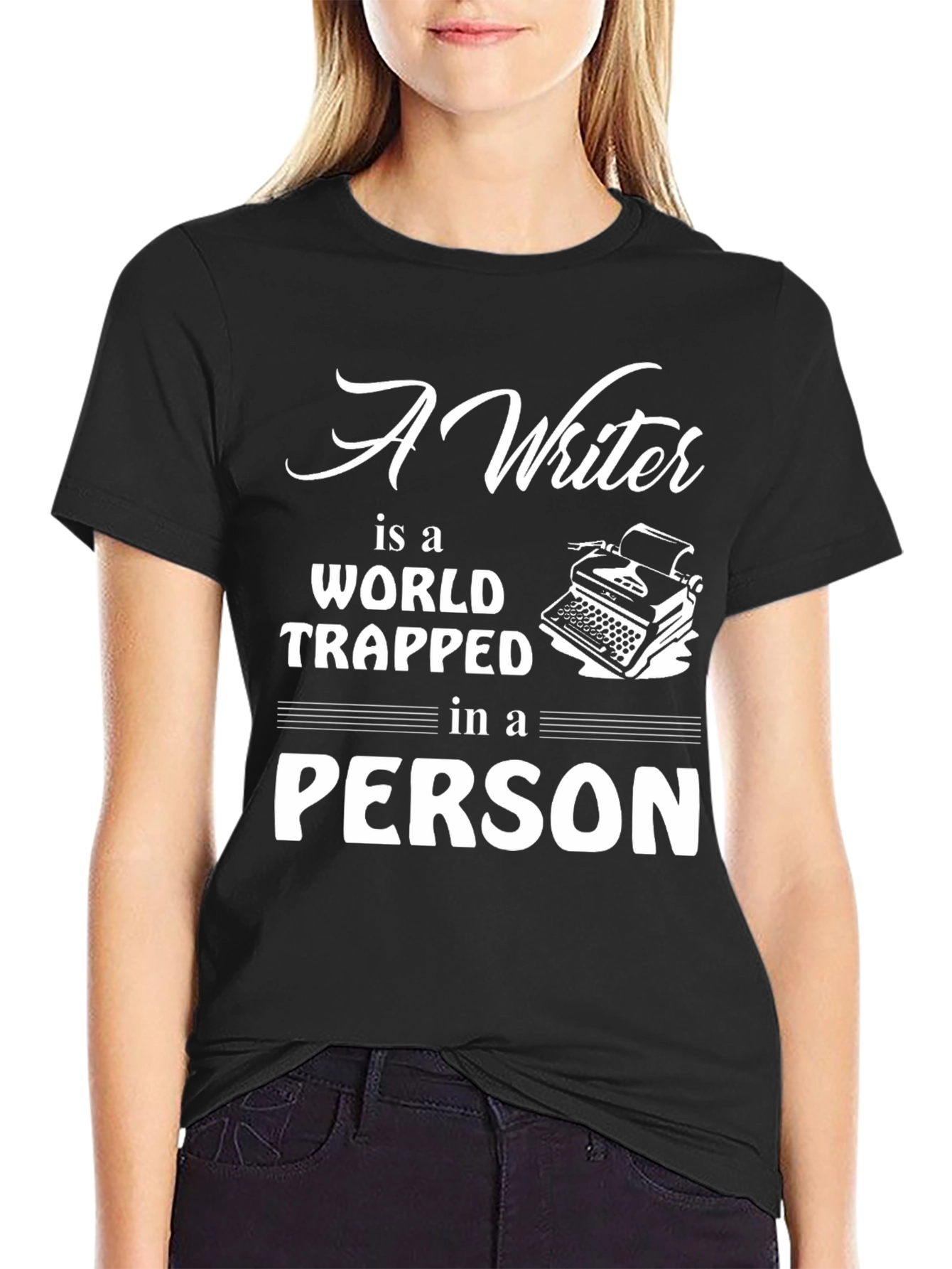 Writer T-Shirt - World Trapped in a Person Tee - 2