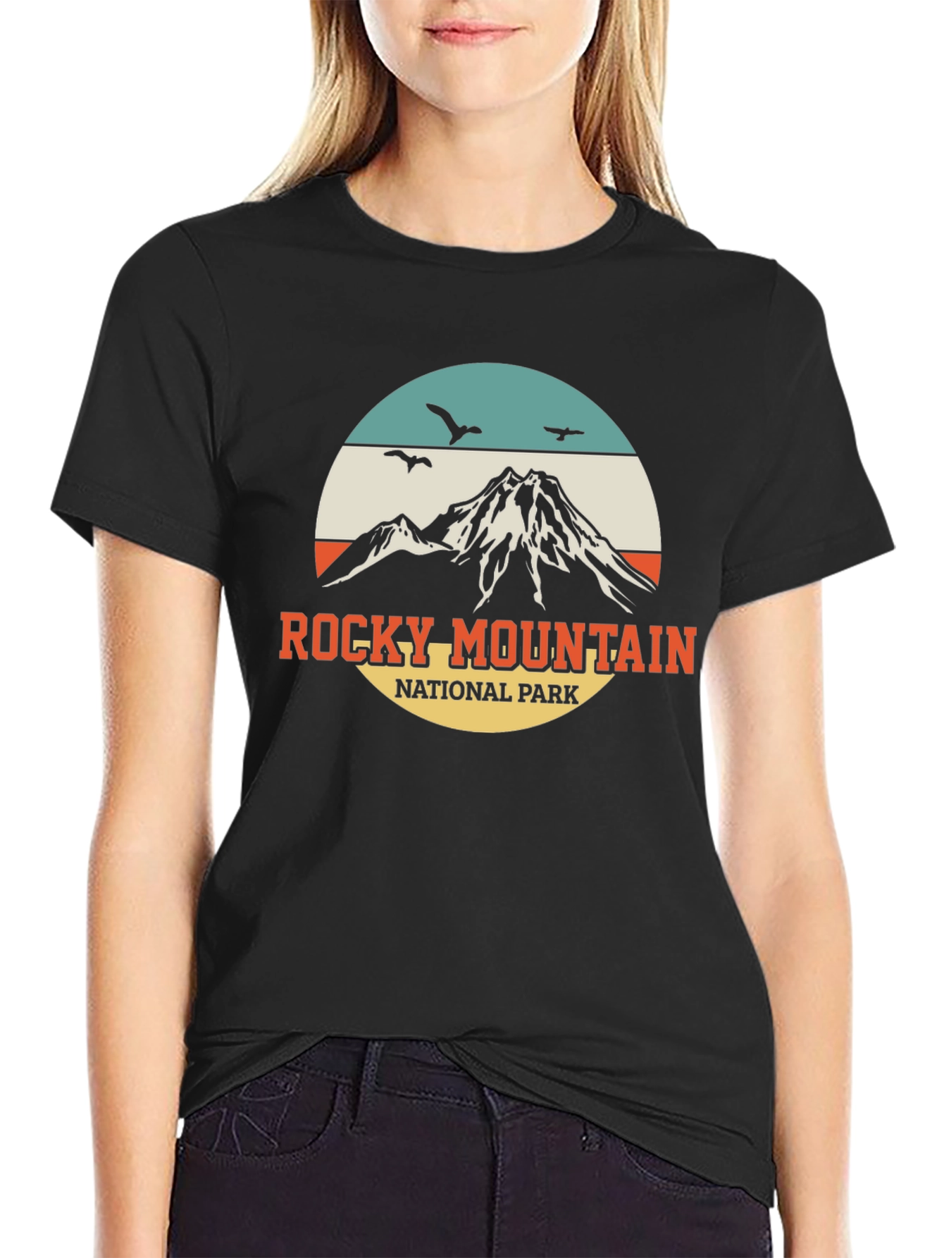 Black Rocky Mountain National Park Graphic T-Shirt view 2