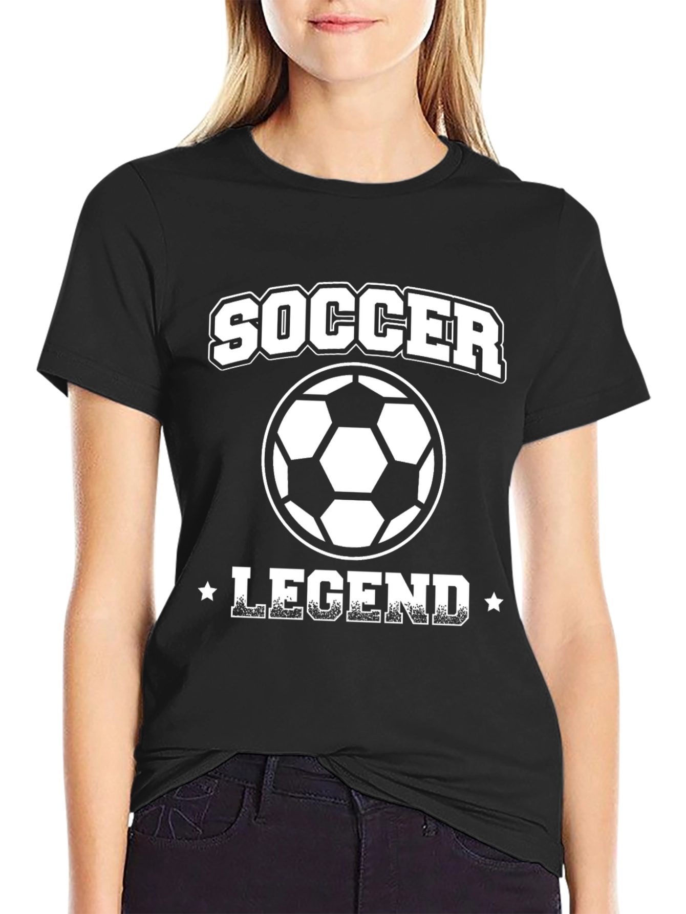Black Soccer Legend Black Graphic Tee view 2