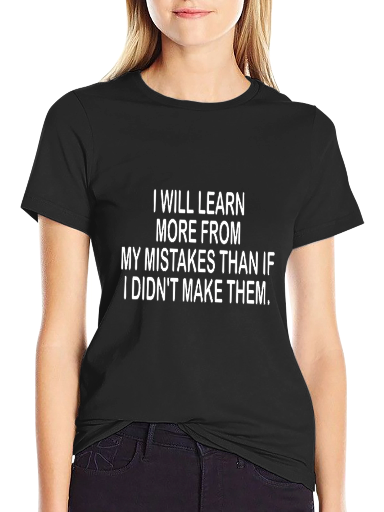 Black Mistake Wisdom Graphic Tee - Learn From Mistakes view 2
