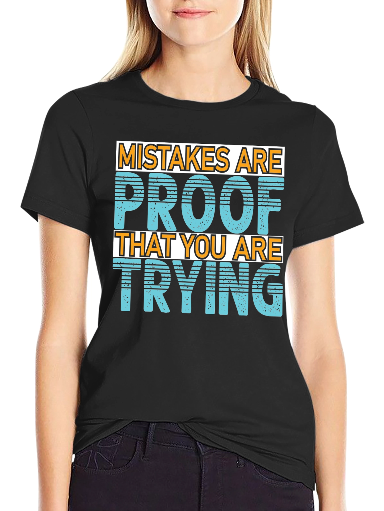 Black Mistakes Are Proof T-Shirt - Motivational Graphic Tee view 2