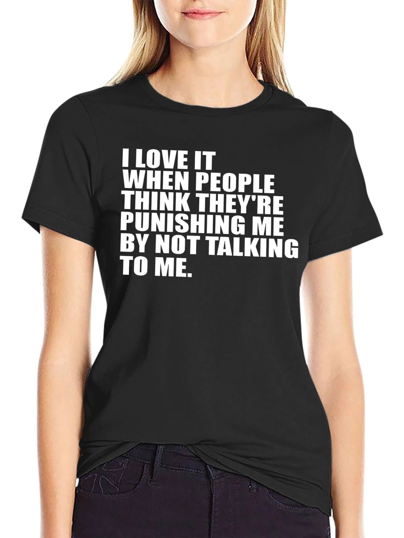 Black Funny Sarcastic Graphic T-Shirt - Punishing Me view 2