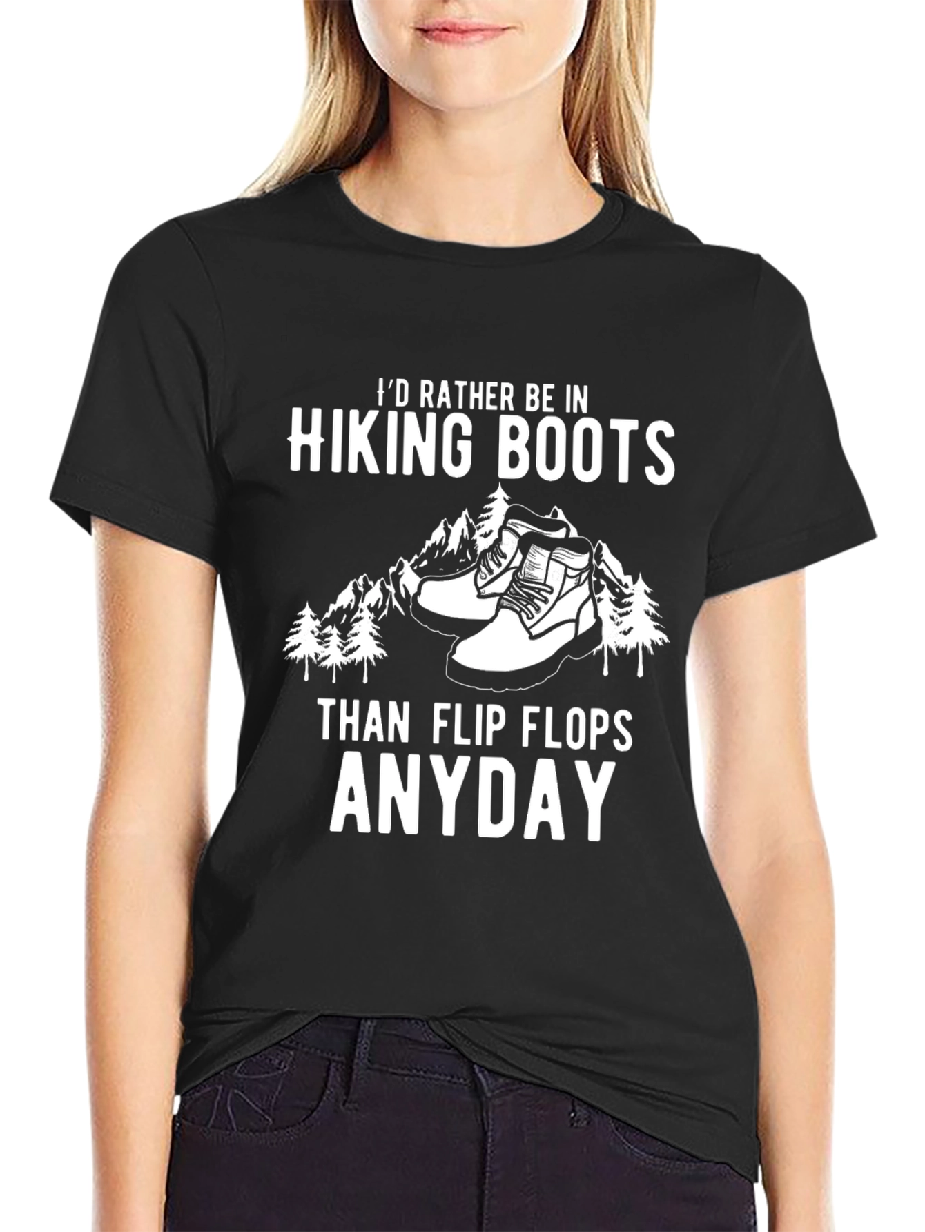 Black Hiking Boots T-Shirt - Adventure Ready view 2