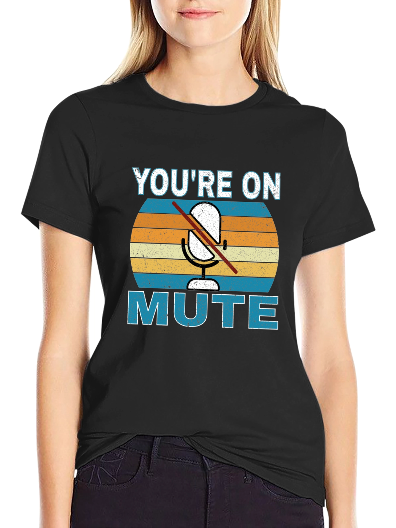 Black You're On Mute Graphic T-Shirt view 2