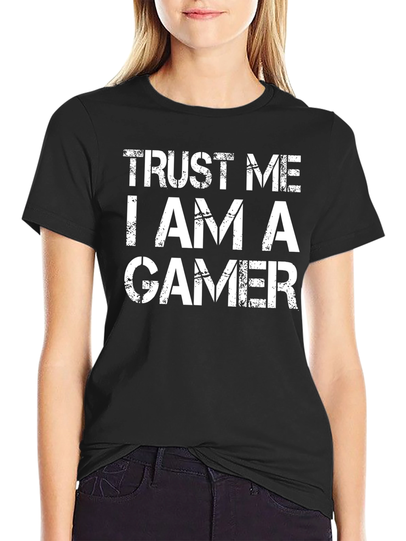 Black Trust Me I Am A Gamer T-Shirt view 2
