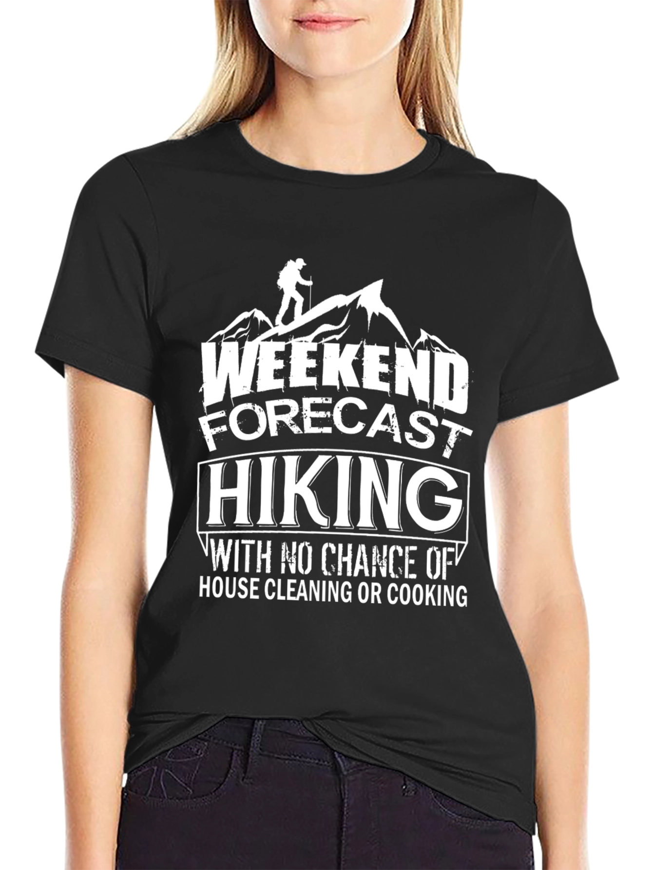 Black Weekend Forecast Hiking T-Shirt view 2