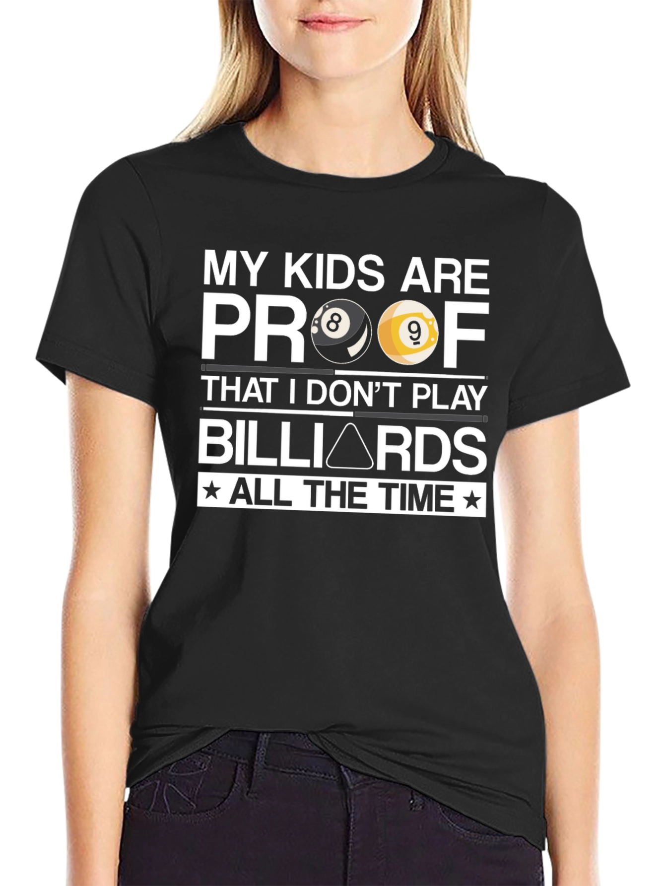 Black My Kids Billiards T-Shirt view 2