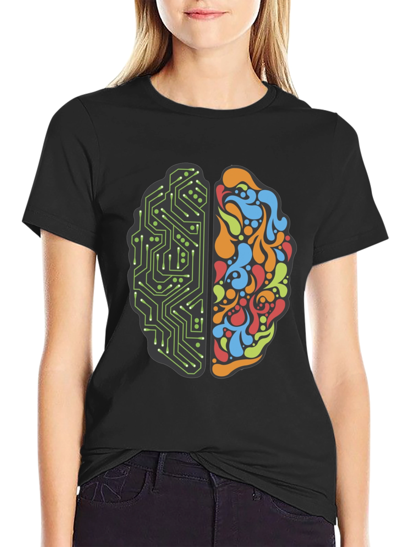 Brain Circuit T-Shirt - Logic & Creativity - 2