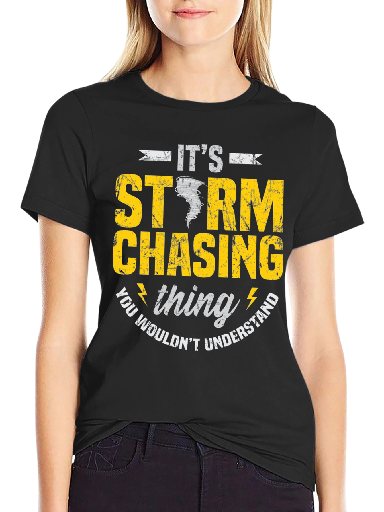 Black Storm Chasing T-Shirt view 2