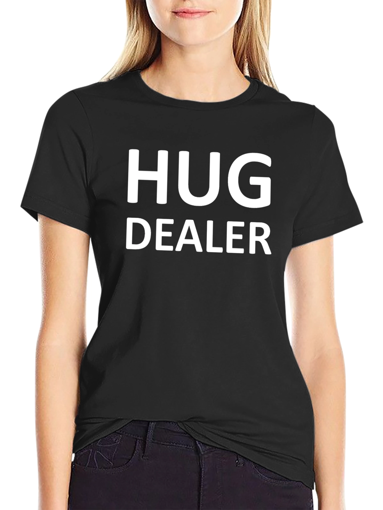 Black Hug Dealer T-Shirt - Comfort & Humor view 2