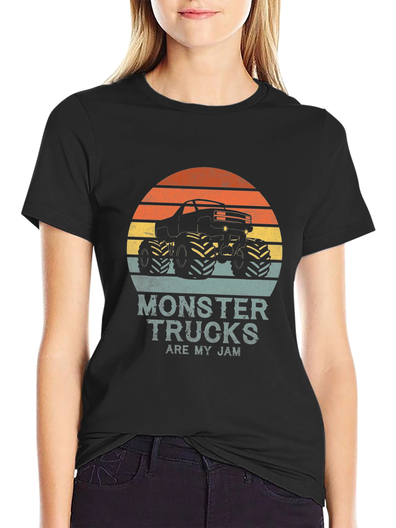 Black Monster Truck Jam Graphic Tee view 2