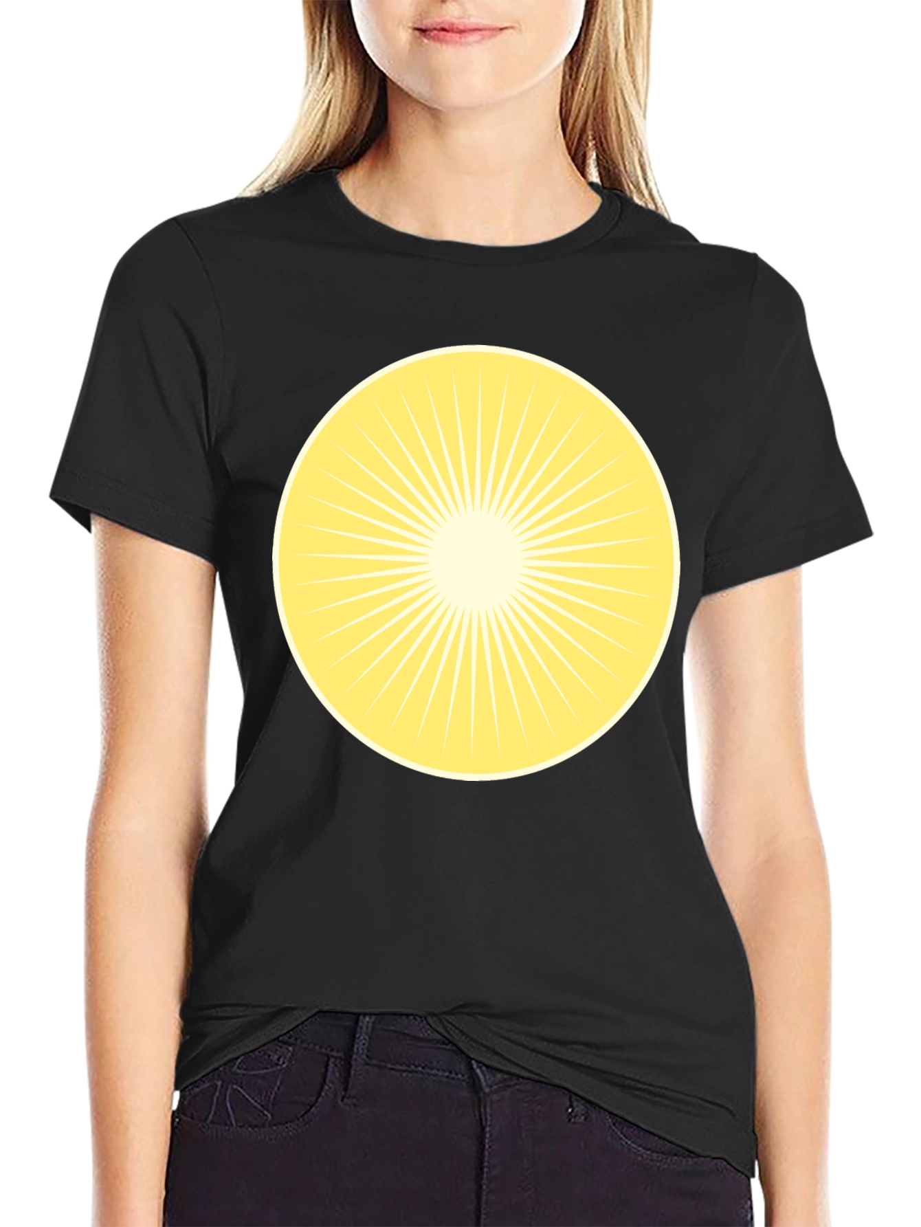 Black Radiant Sunburst Graphic Tee - Classic Black view 2