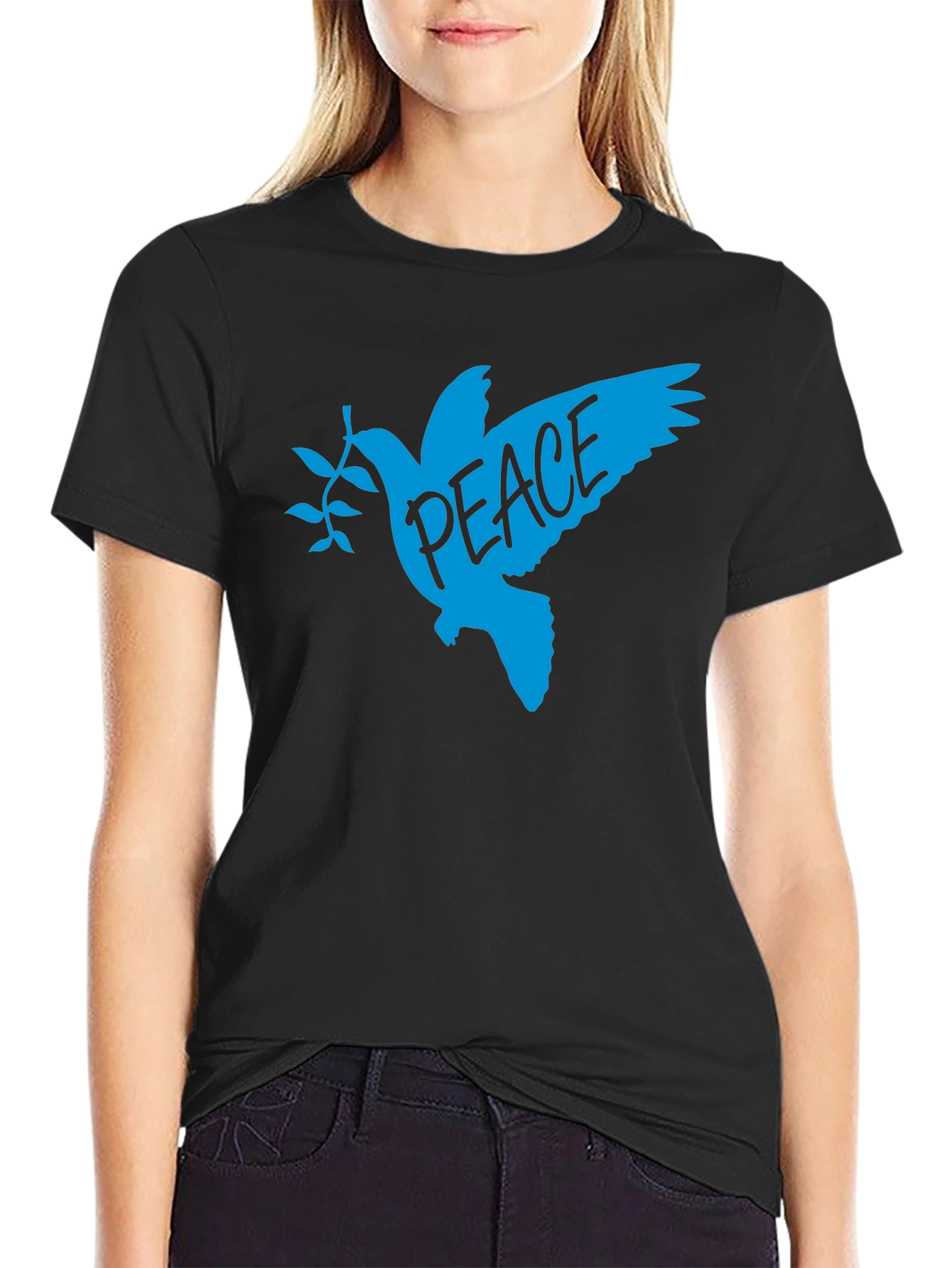 Black Peace Dove Graphic T-Shirt view 2