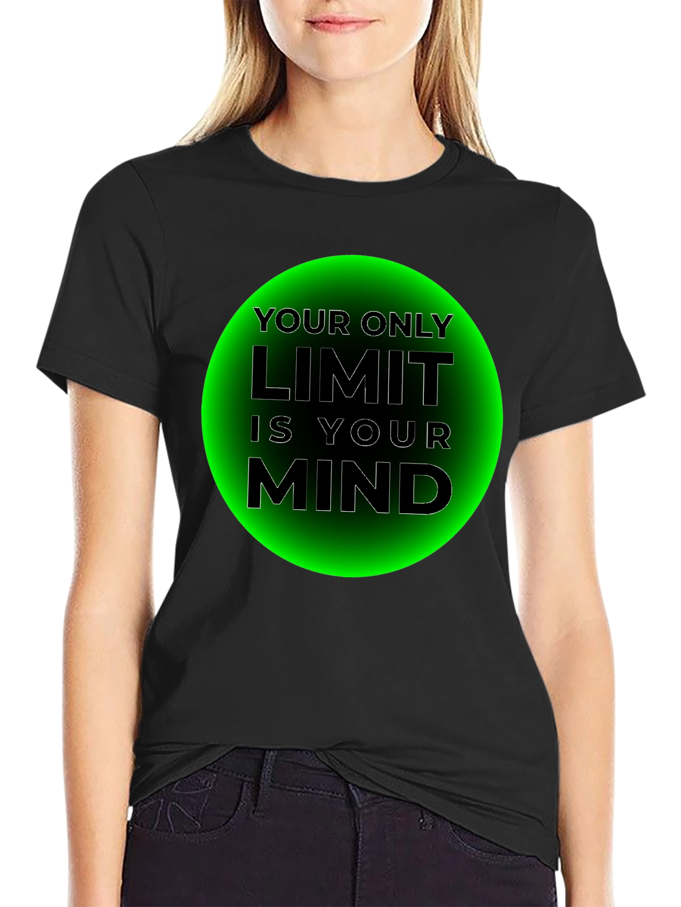 Black Limit is Your Mind Graphic T-Shirt view 2