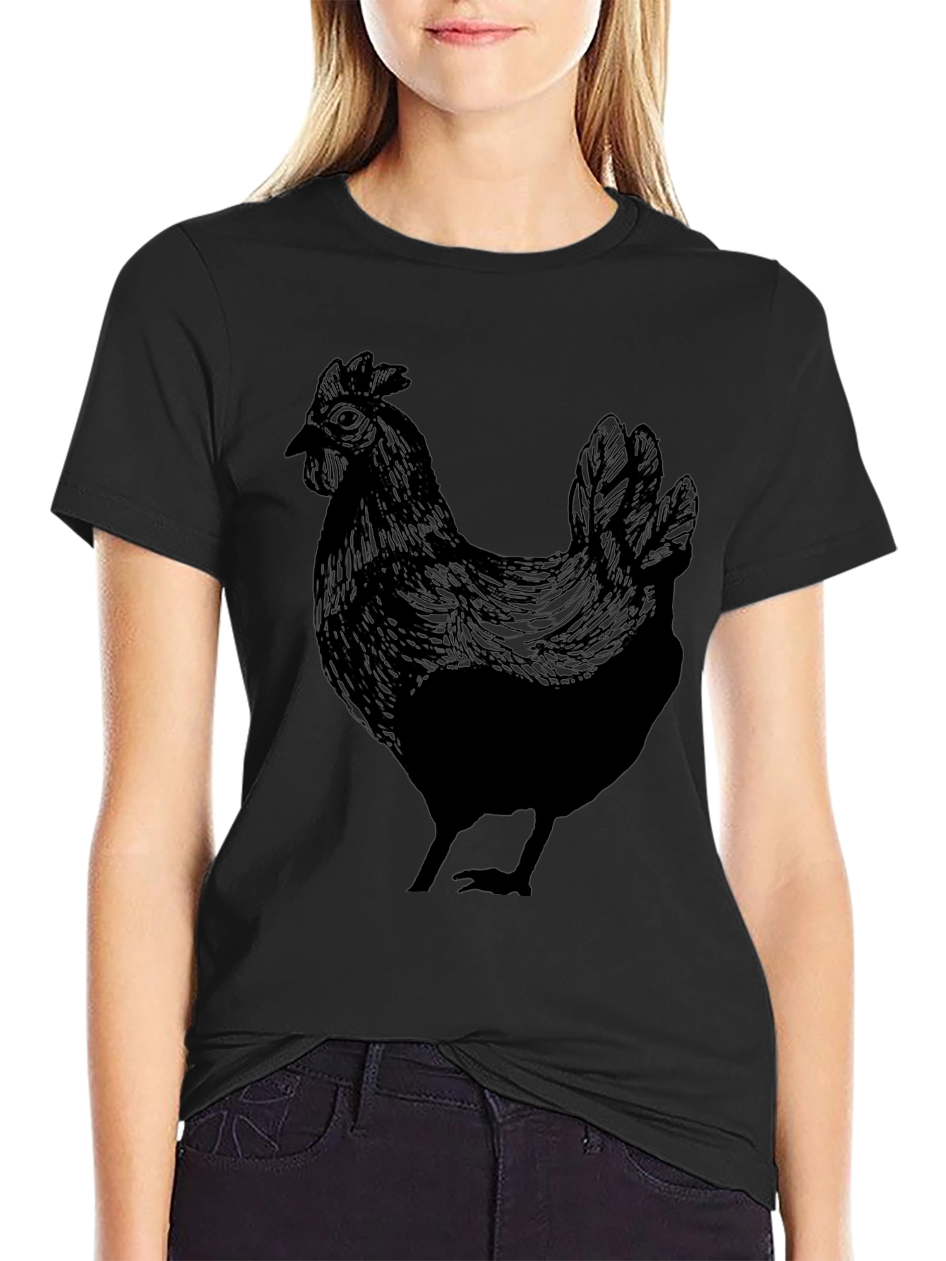 Black Black Chicken Graphic Tee - Men's Crew Neck view 2