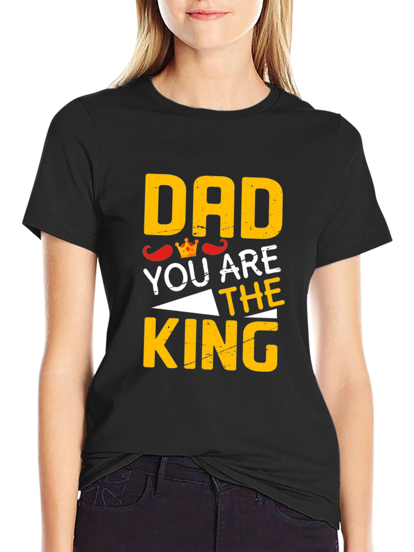 Black Dad You Are The King Black T-Shirt view 2