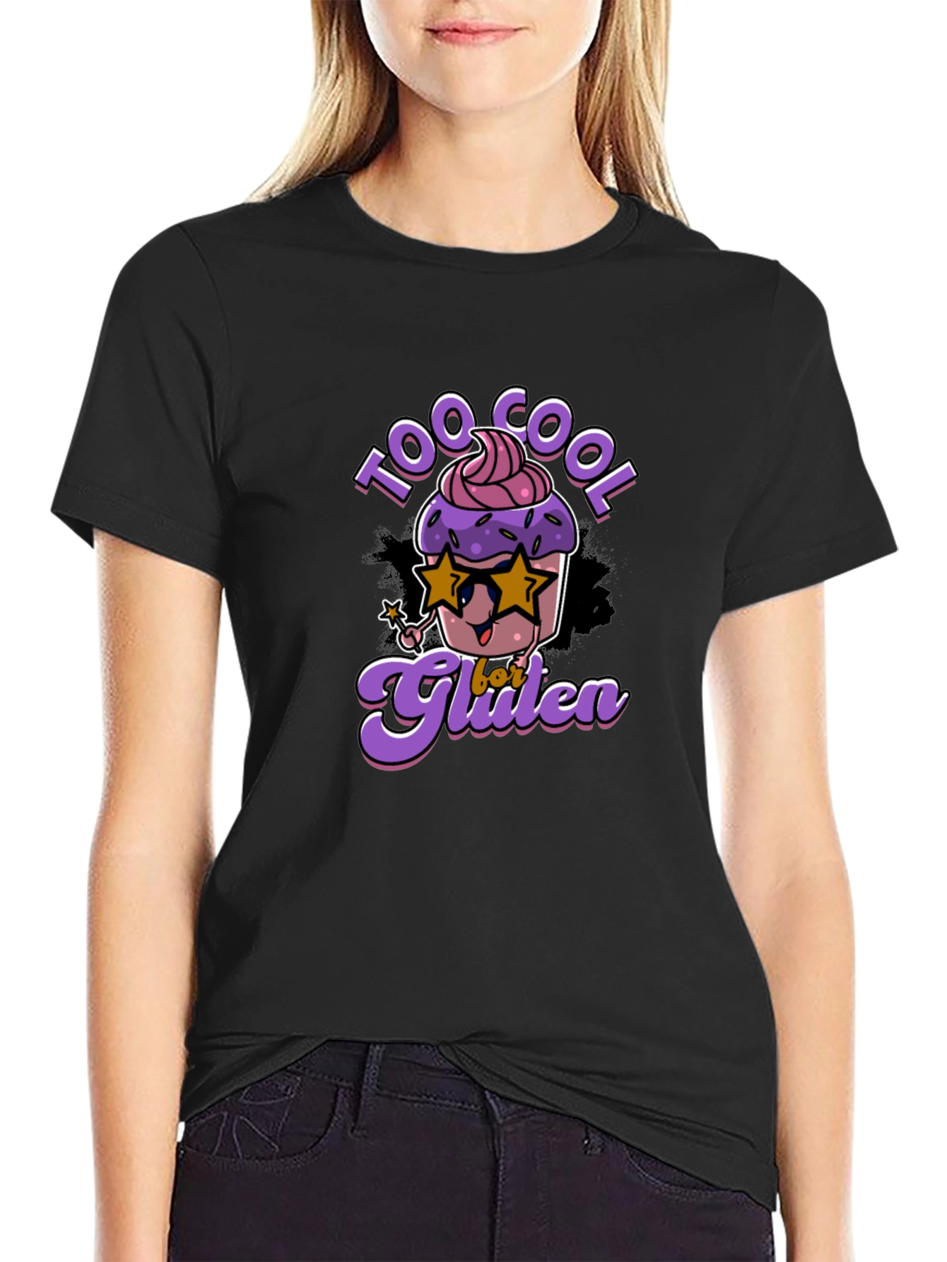 Black Too Cool for Gluten T-Shirt view 2