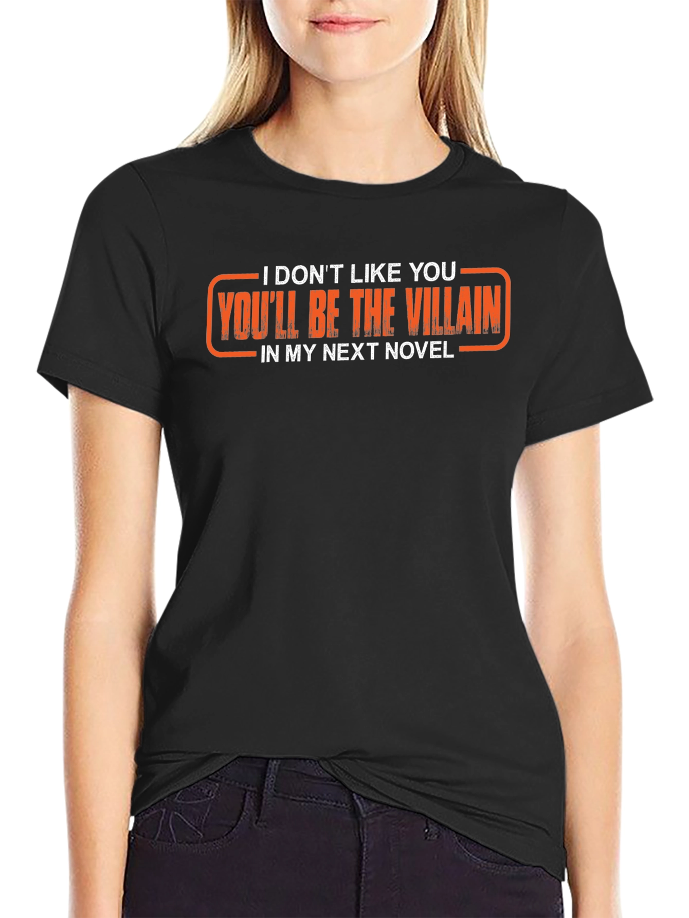 Black Villain Novel Graphic T-Shirt - Black view 2