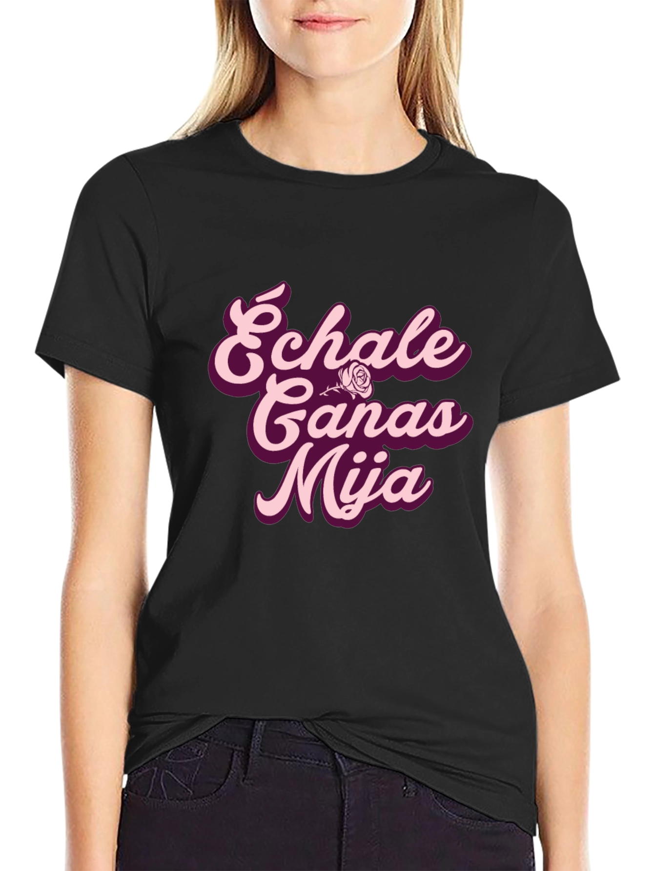 Black Echale Ganas Mija Graphic Tee view 2