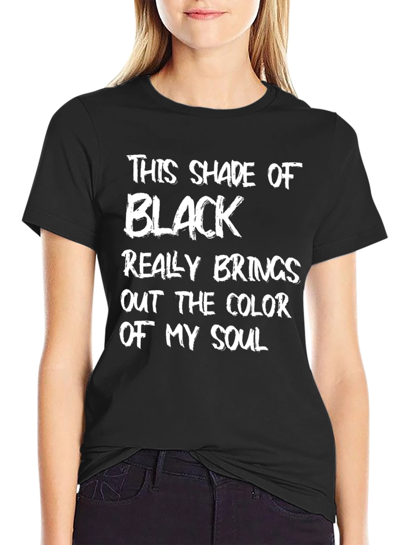 Black Black Soul T-Shirt: Funny Graphic Tee for Men view 2