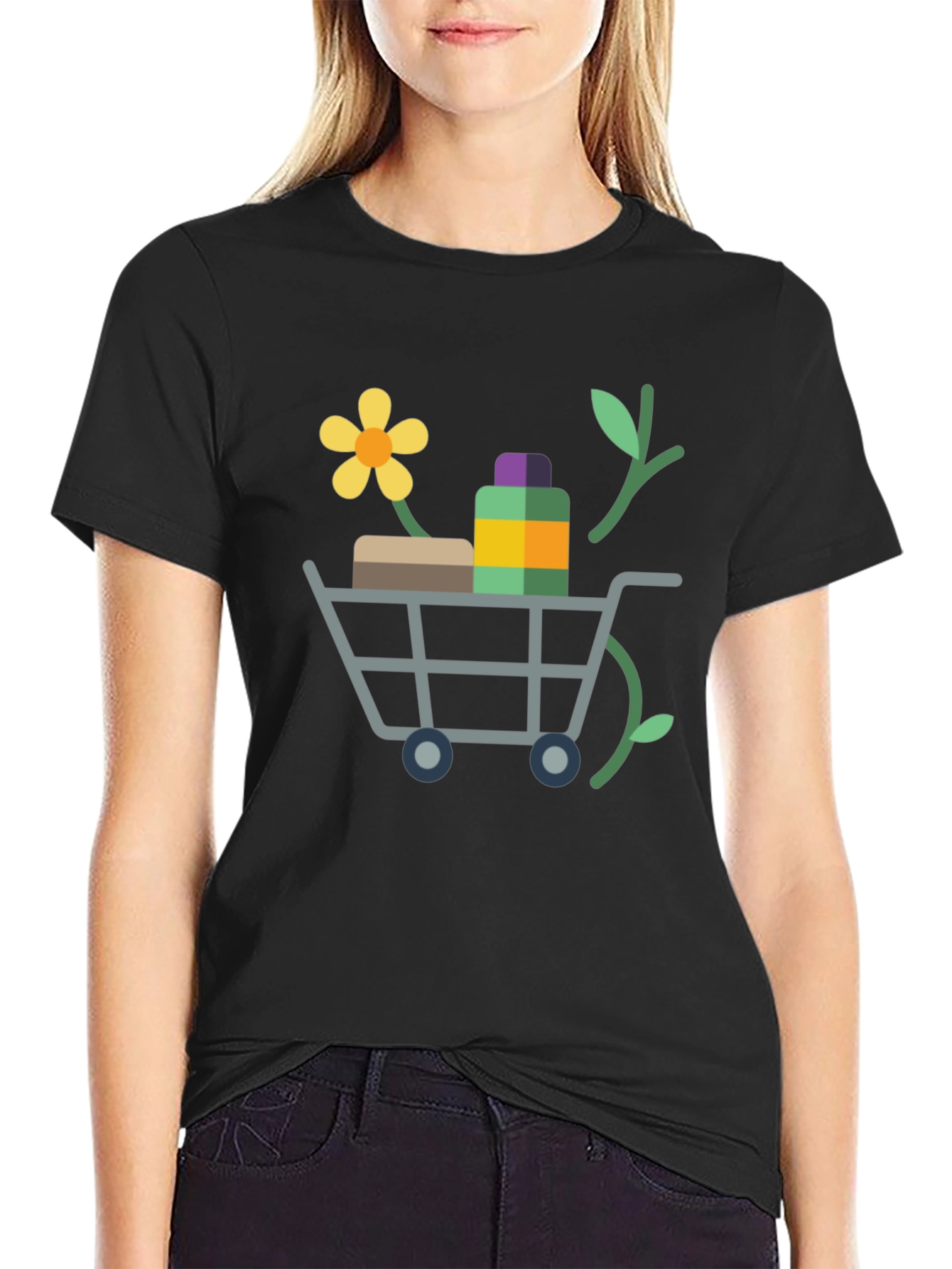Eco-Friendly Shopping Cart Graphic Tee - 2